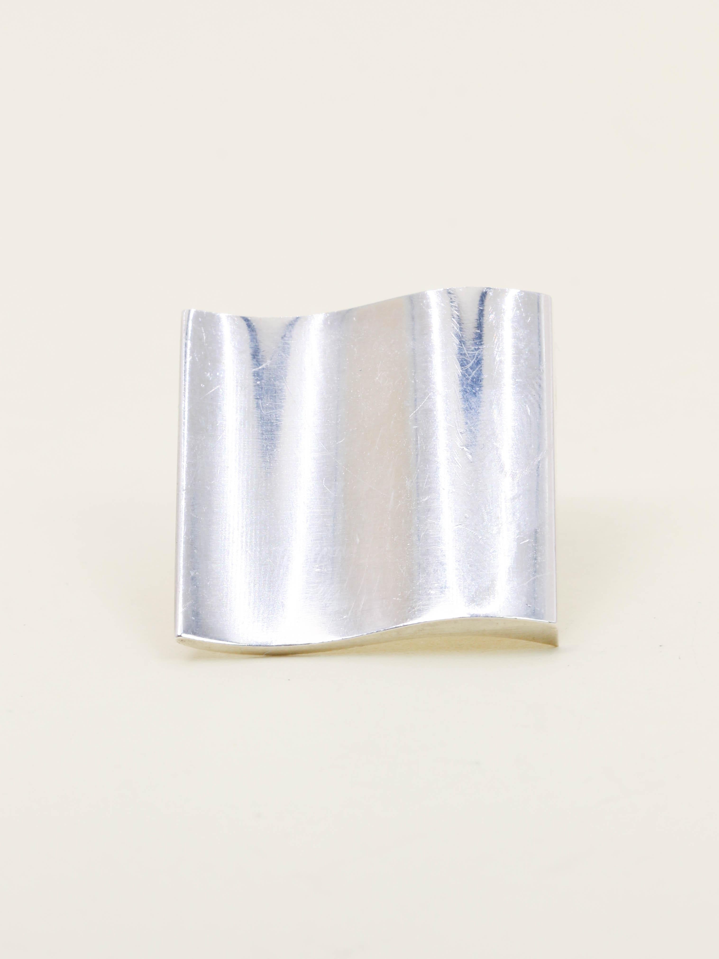 GEORG JENSEN Bague moderniste vague argent