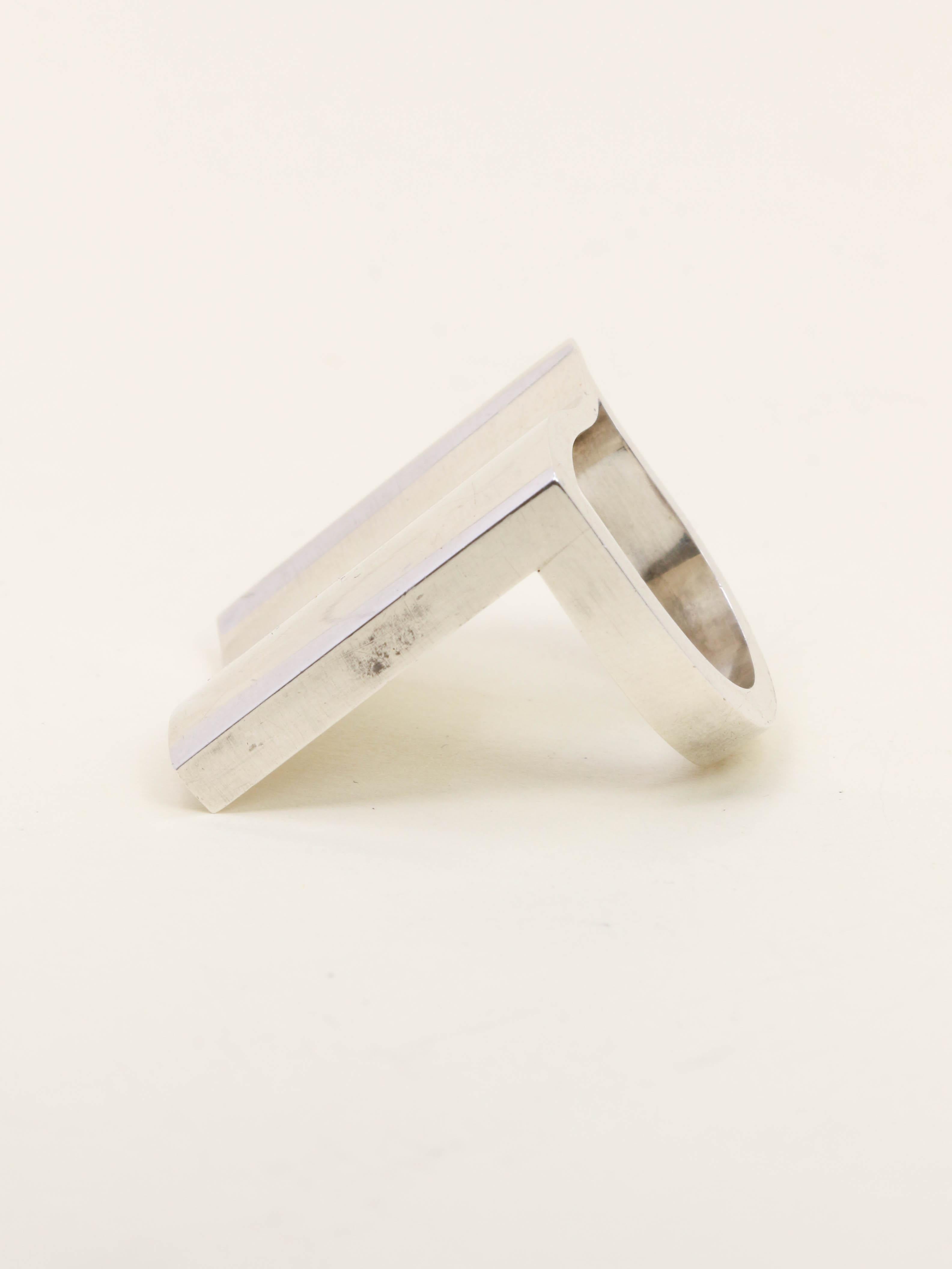 GEORG JENSEN Bague moderniste vague argent