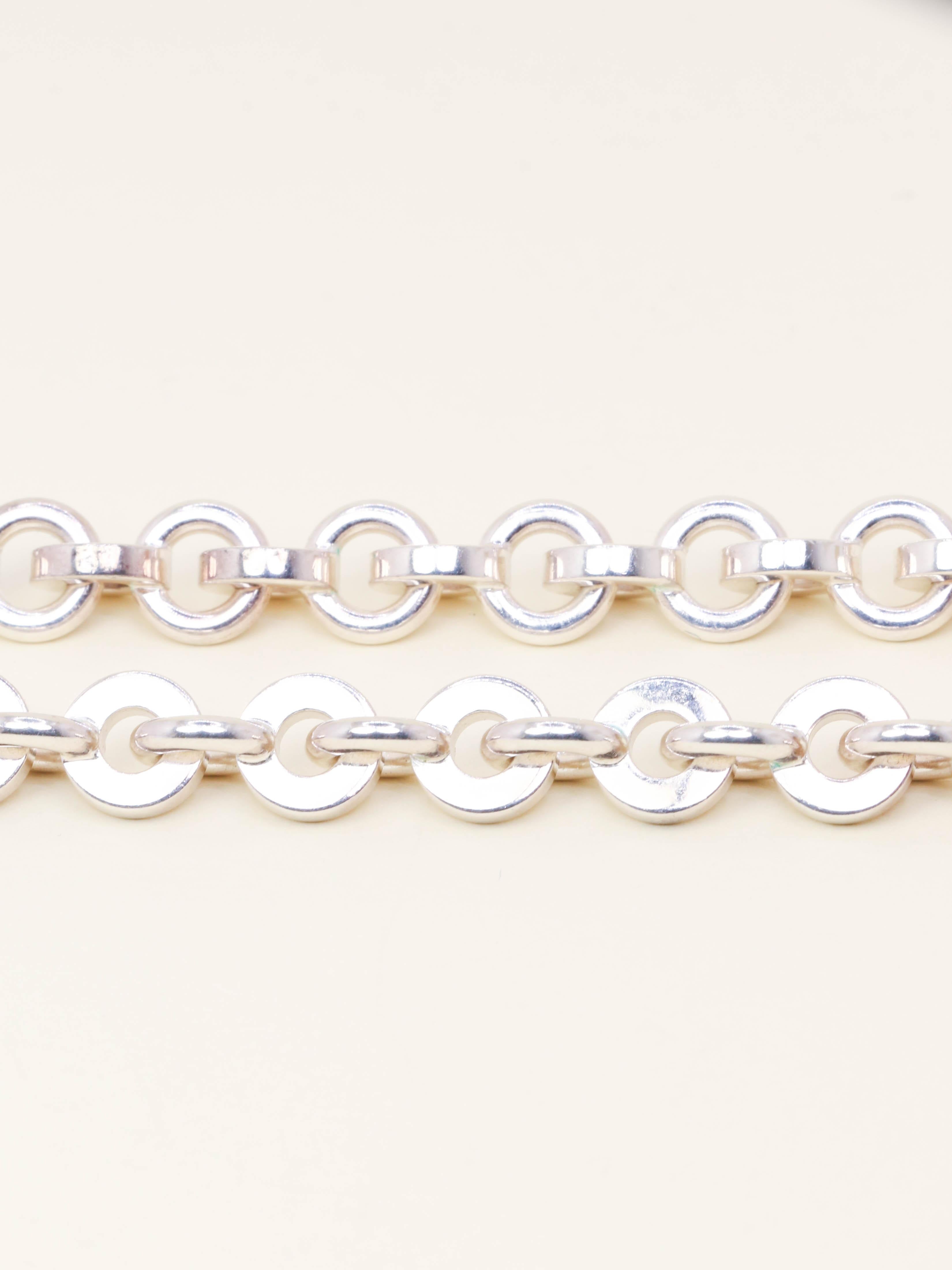 HERMES Collier ras du cou Voltige argent