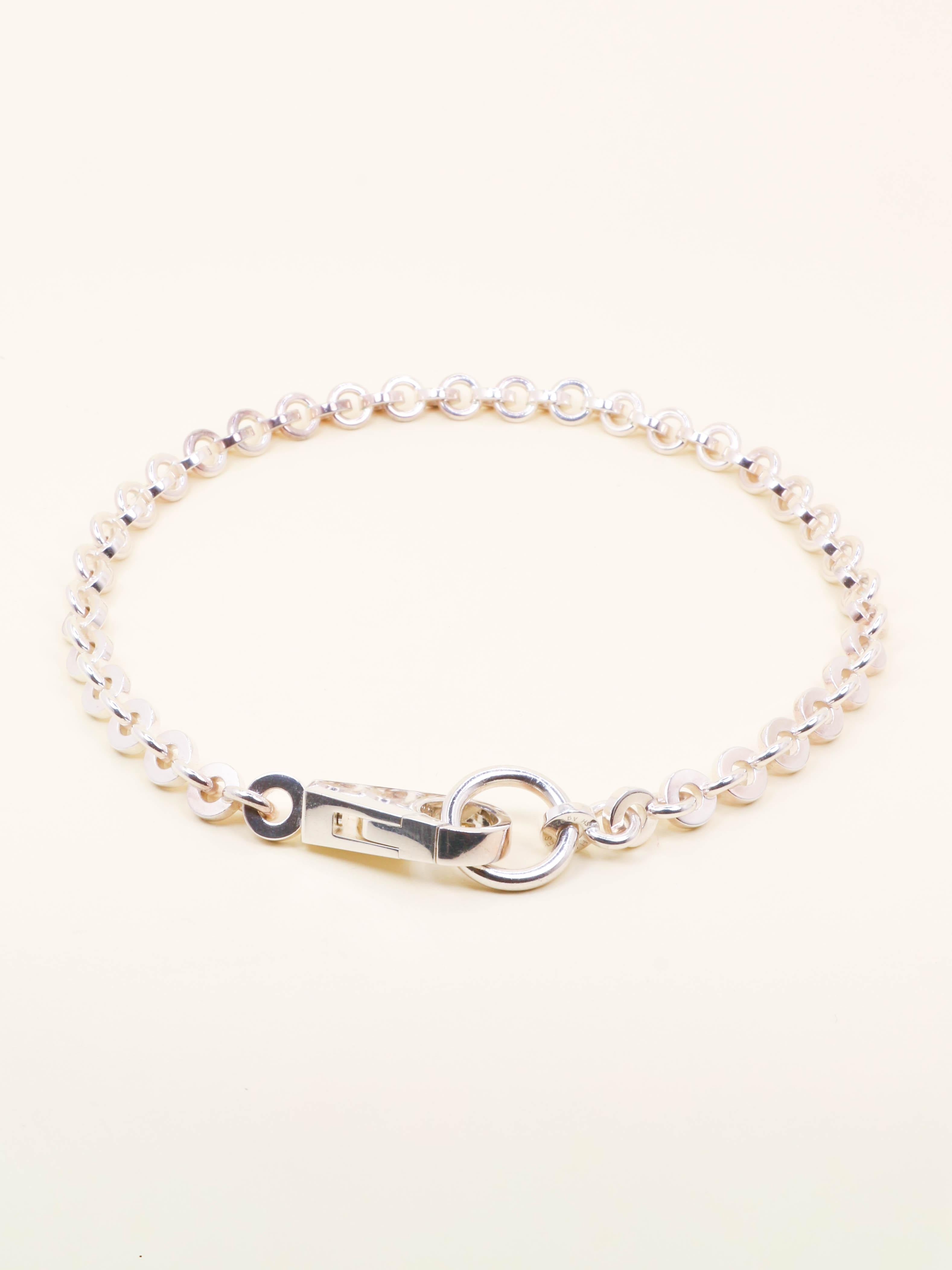 HERMES Collier ras du cou Voltige argent