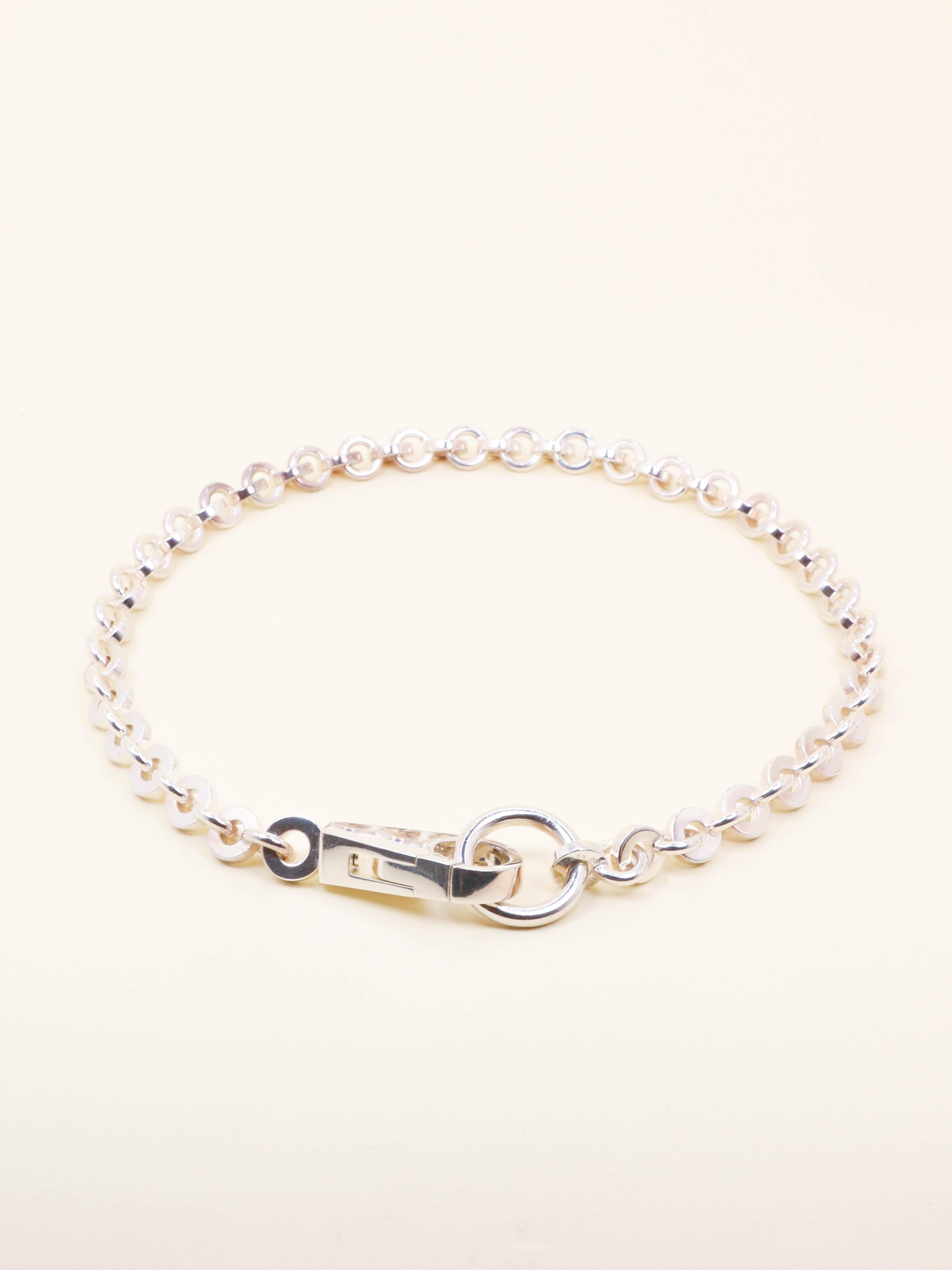 HERMES Collier ras du cou Voltige argent