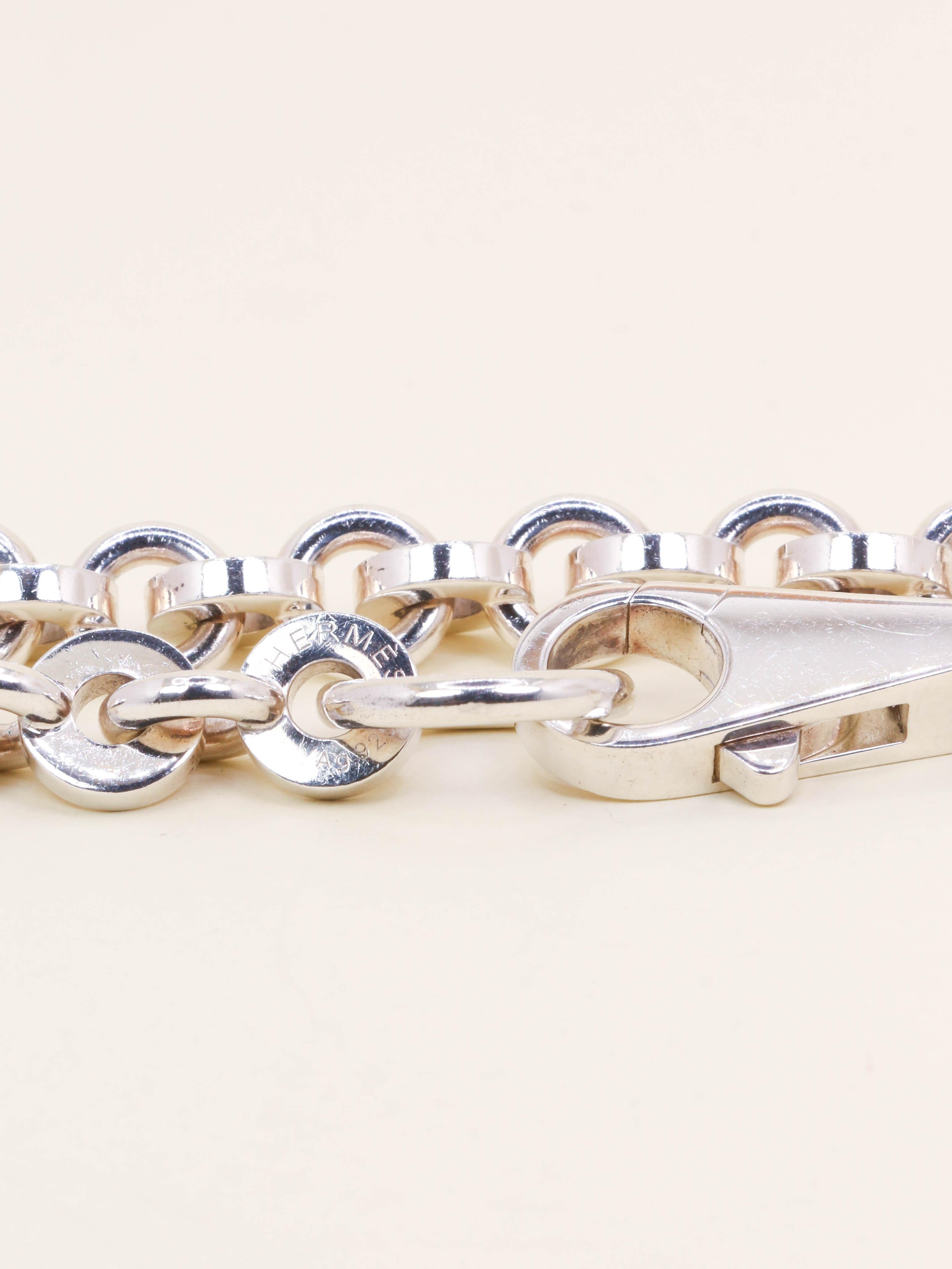 HERMES Bracelet Voltige Argent