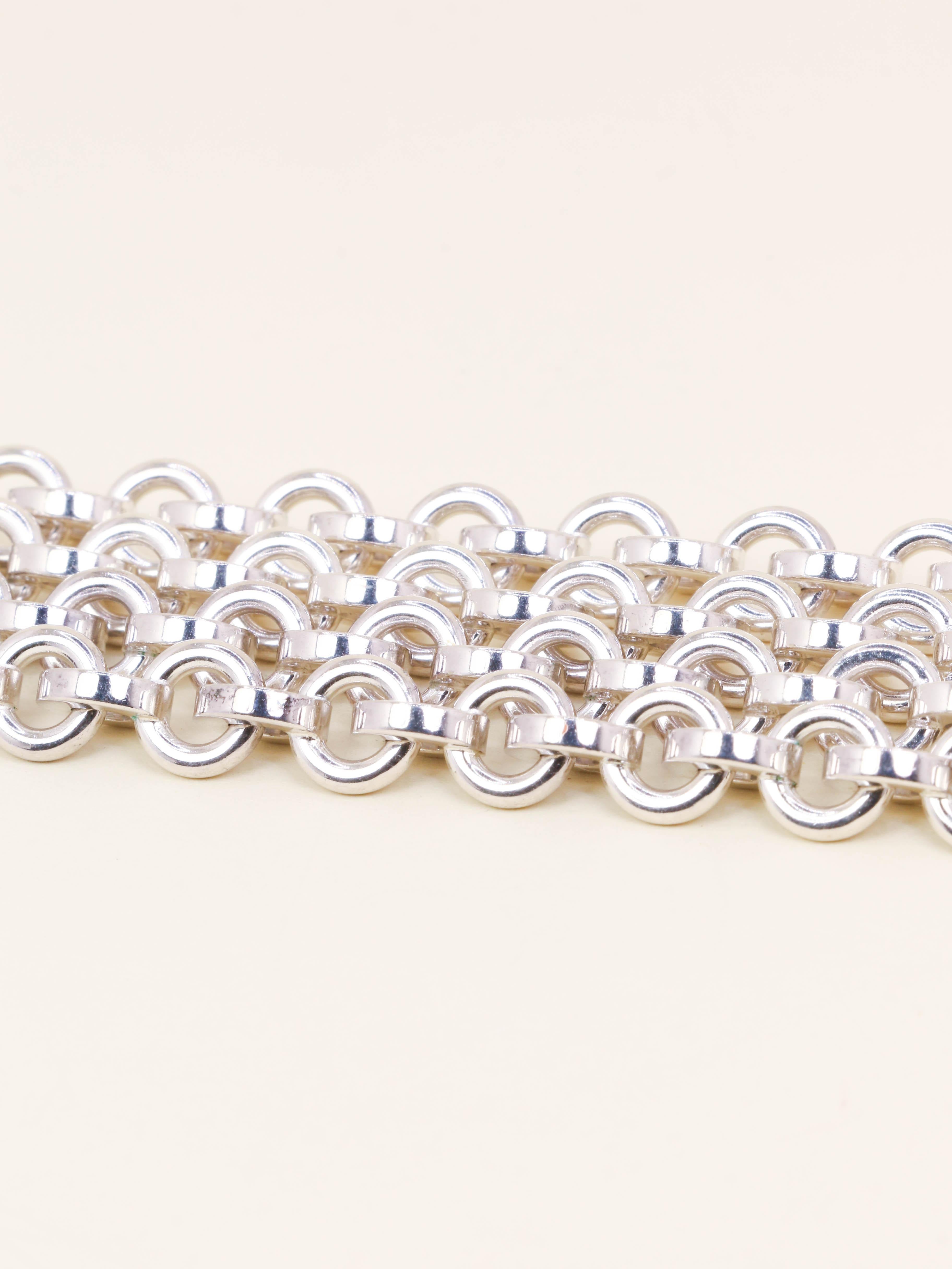 HERMES Sautoir Voltige Argent