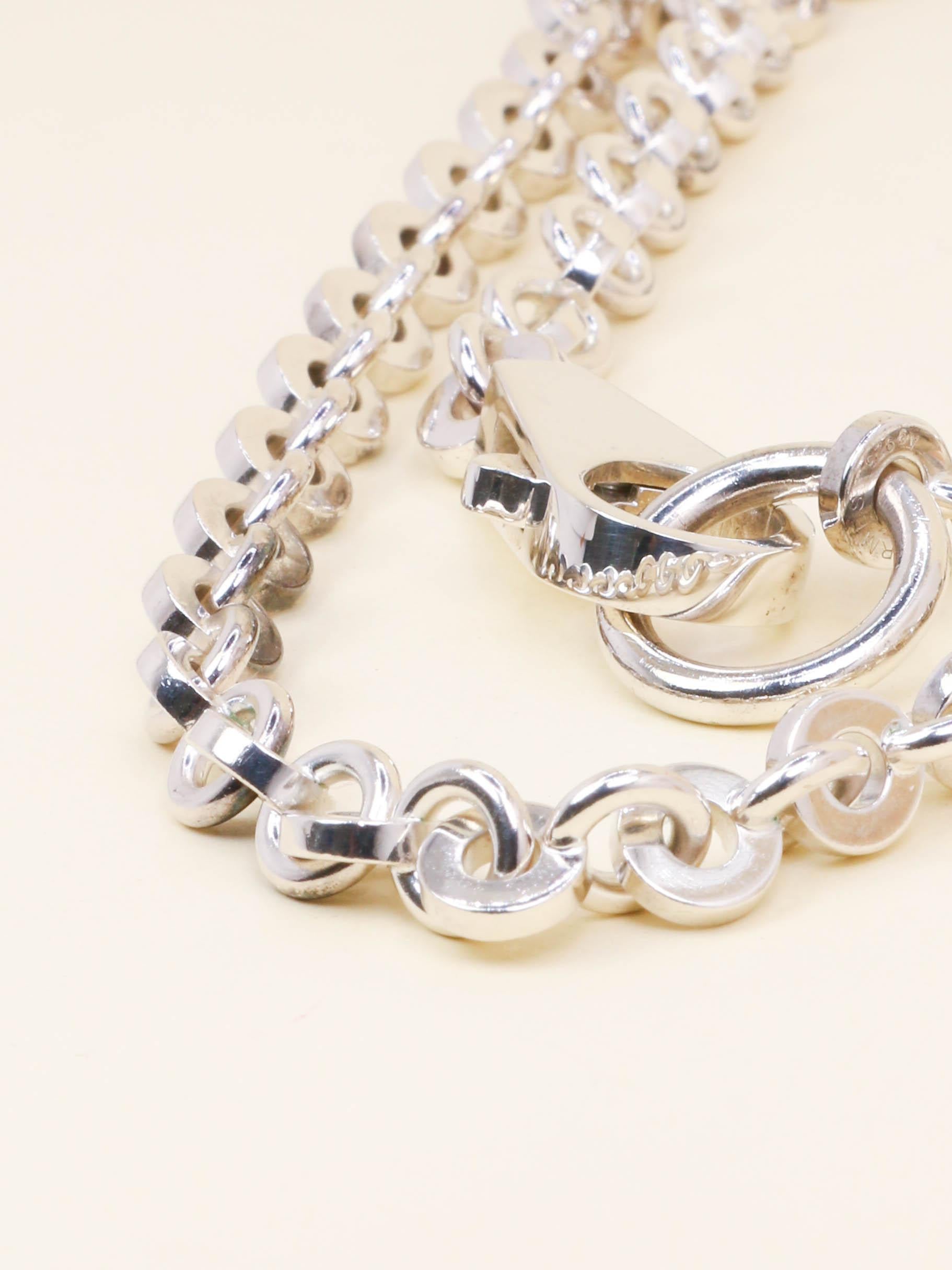 HERMES Sautoir Voltige Argent