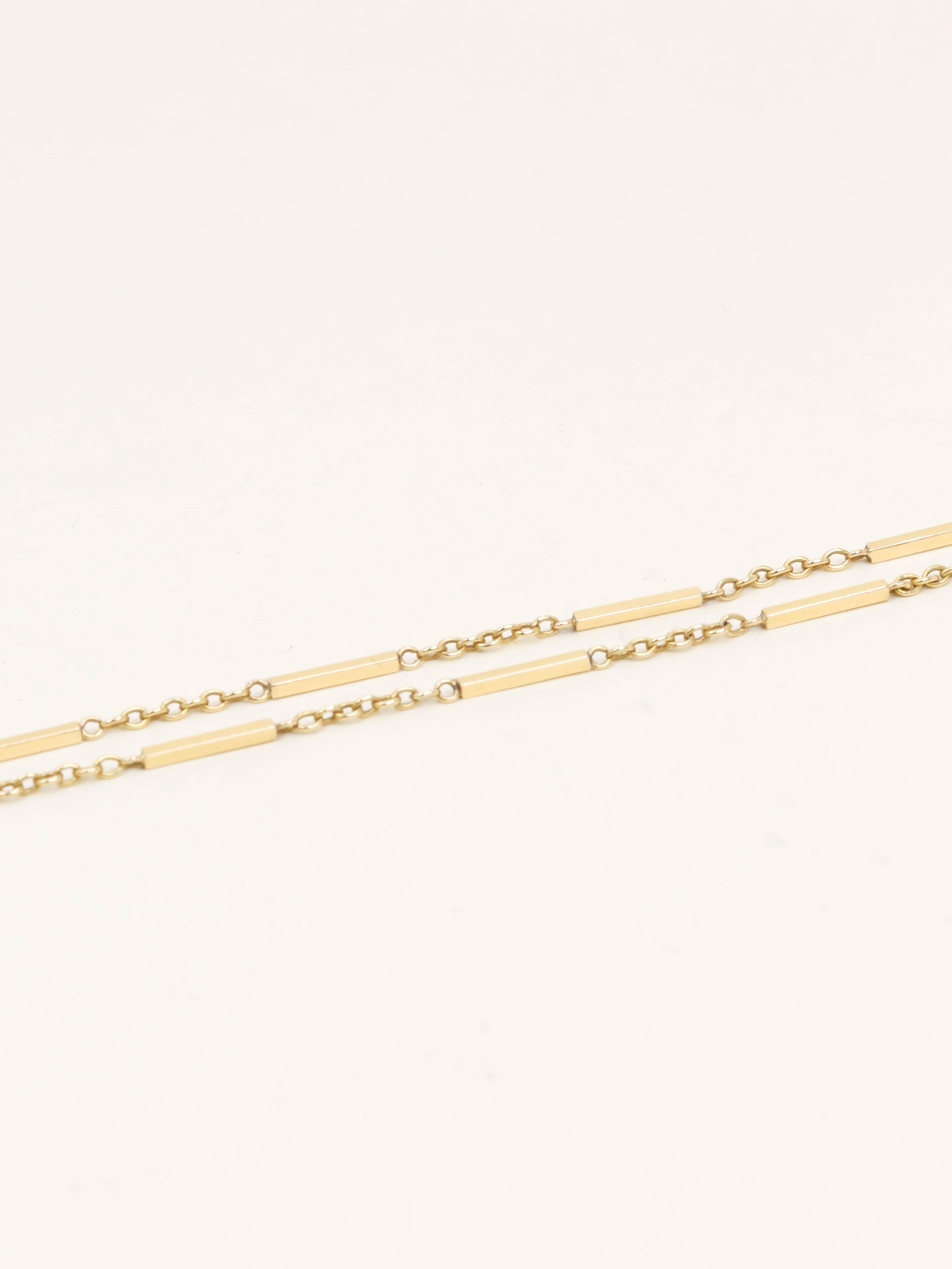 Chaine vintage or jaune batons
