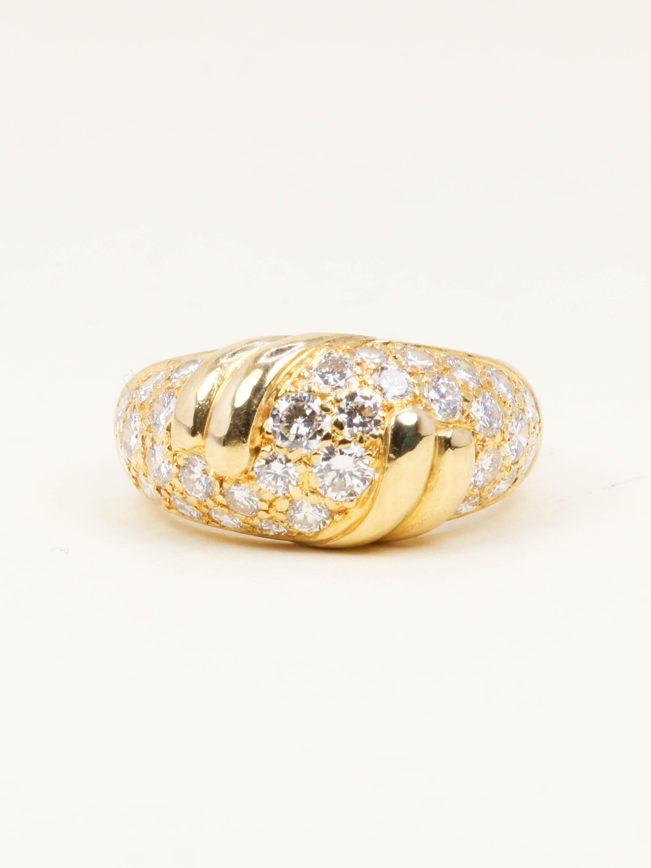 FRED Bague panthère or jaune diamants