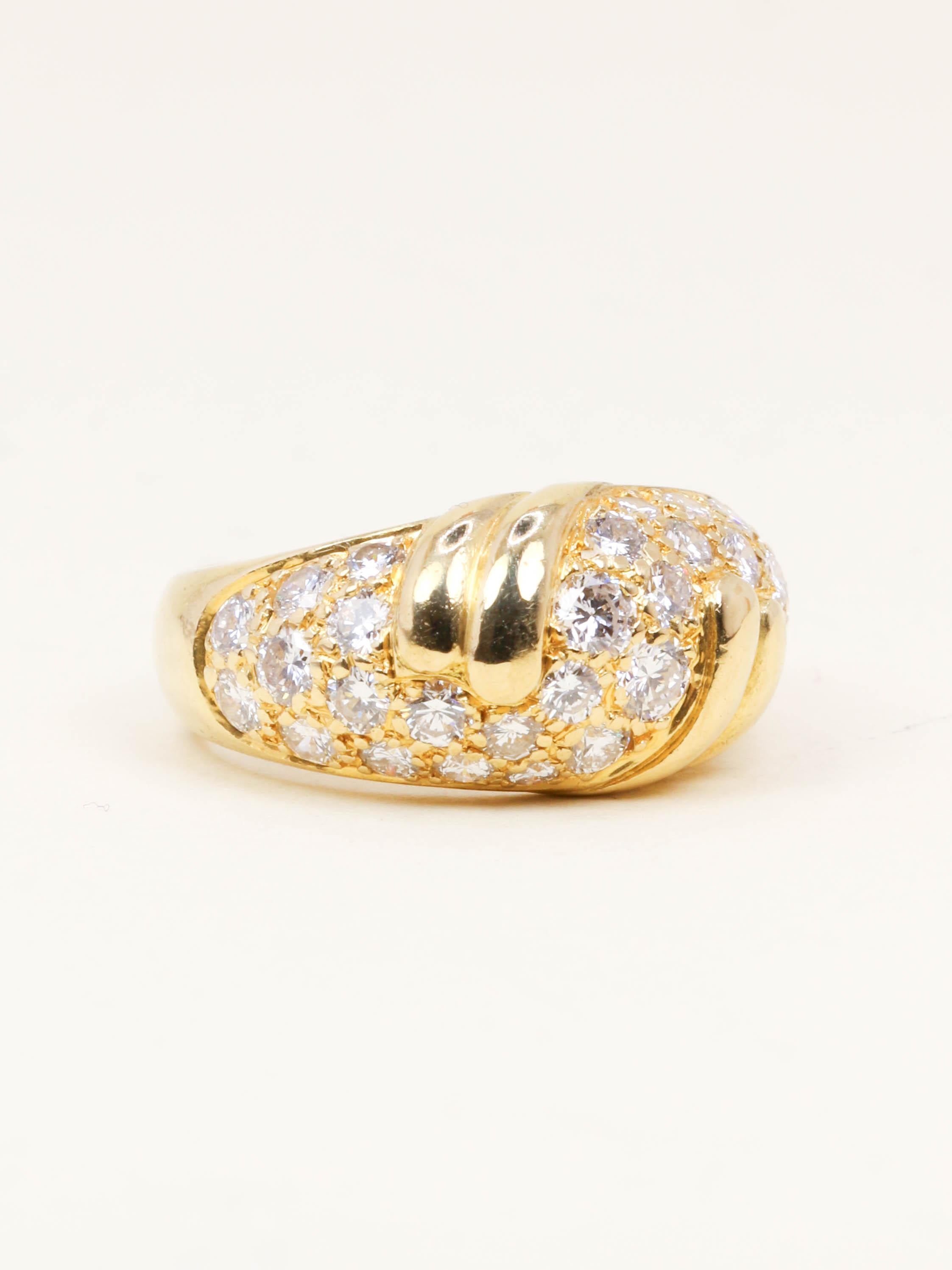 FRED Bague panthère or jaune diamants