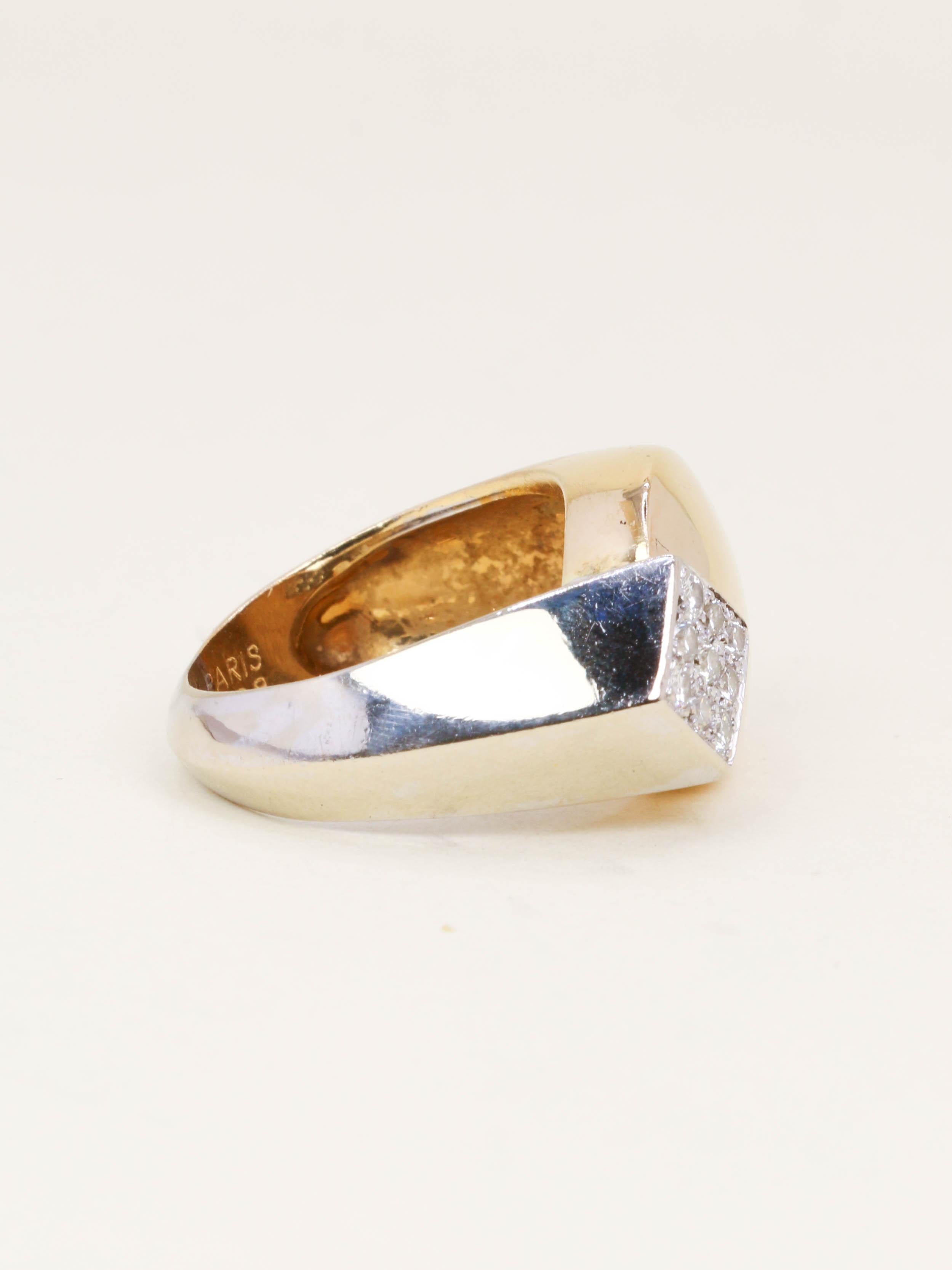 FRED Bague bicolore diamants