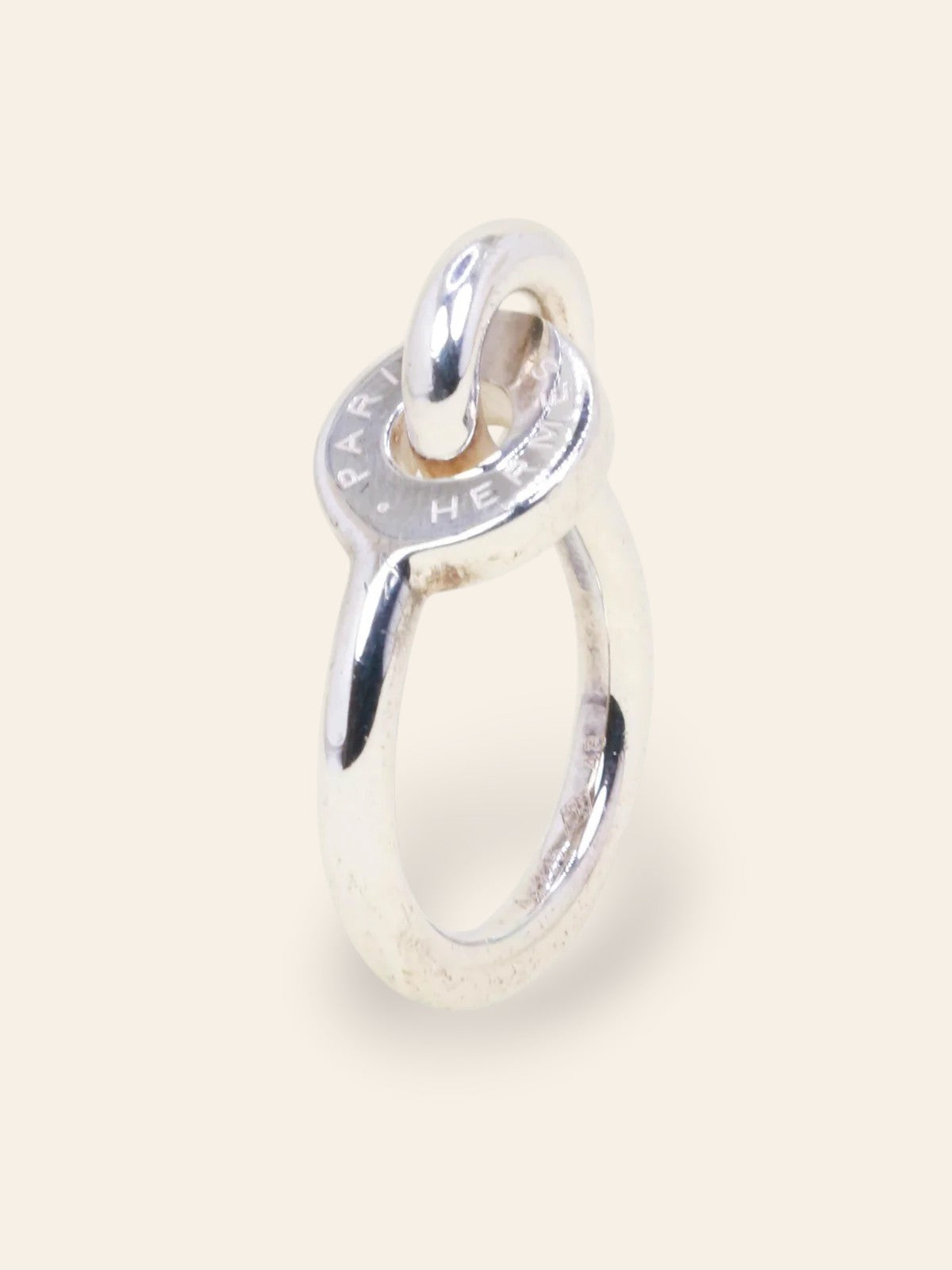 HERMES Bague Voltige argent