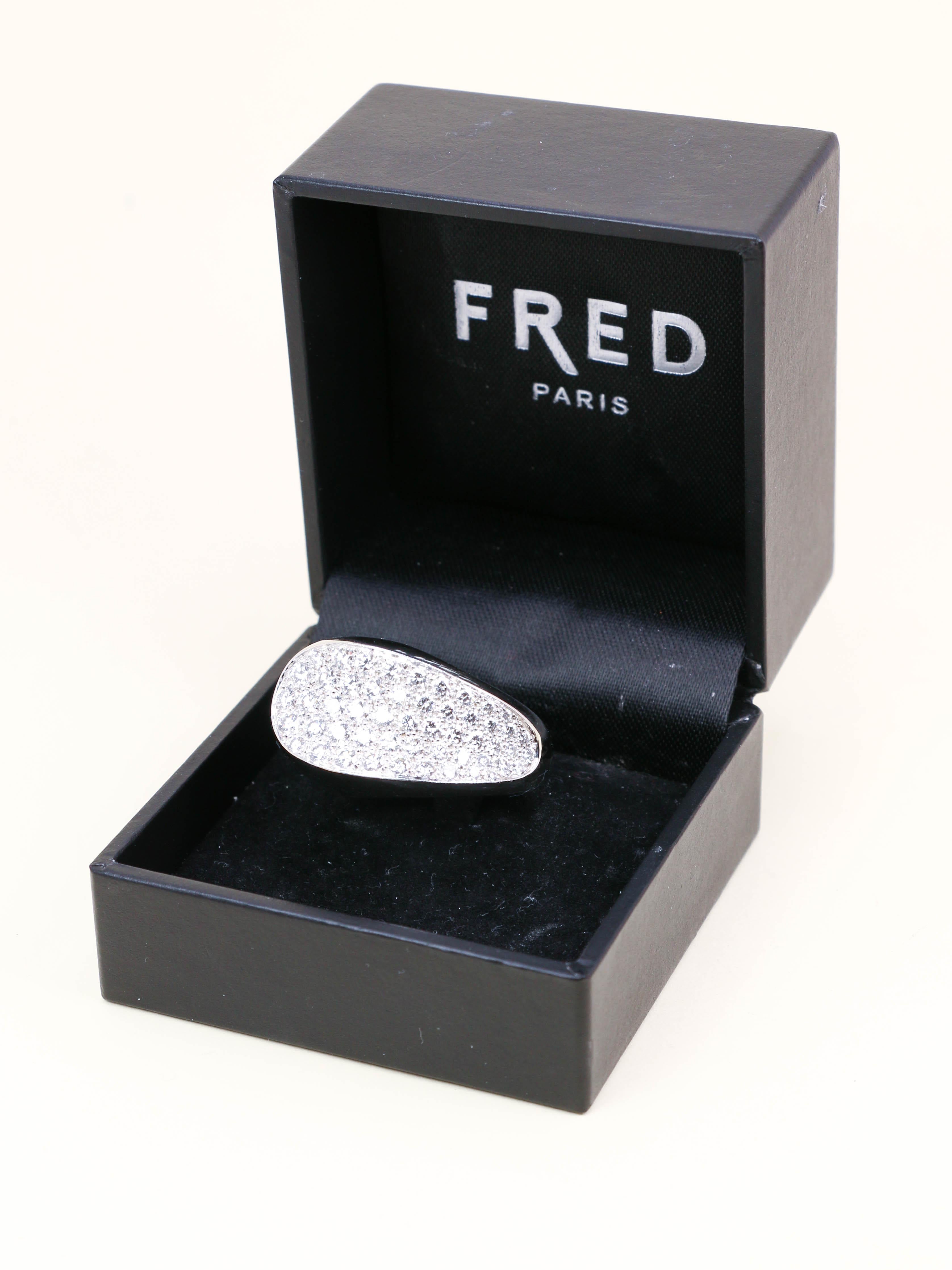 FRED Bague Candy or blanc diamants