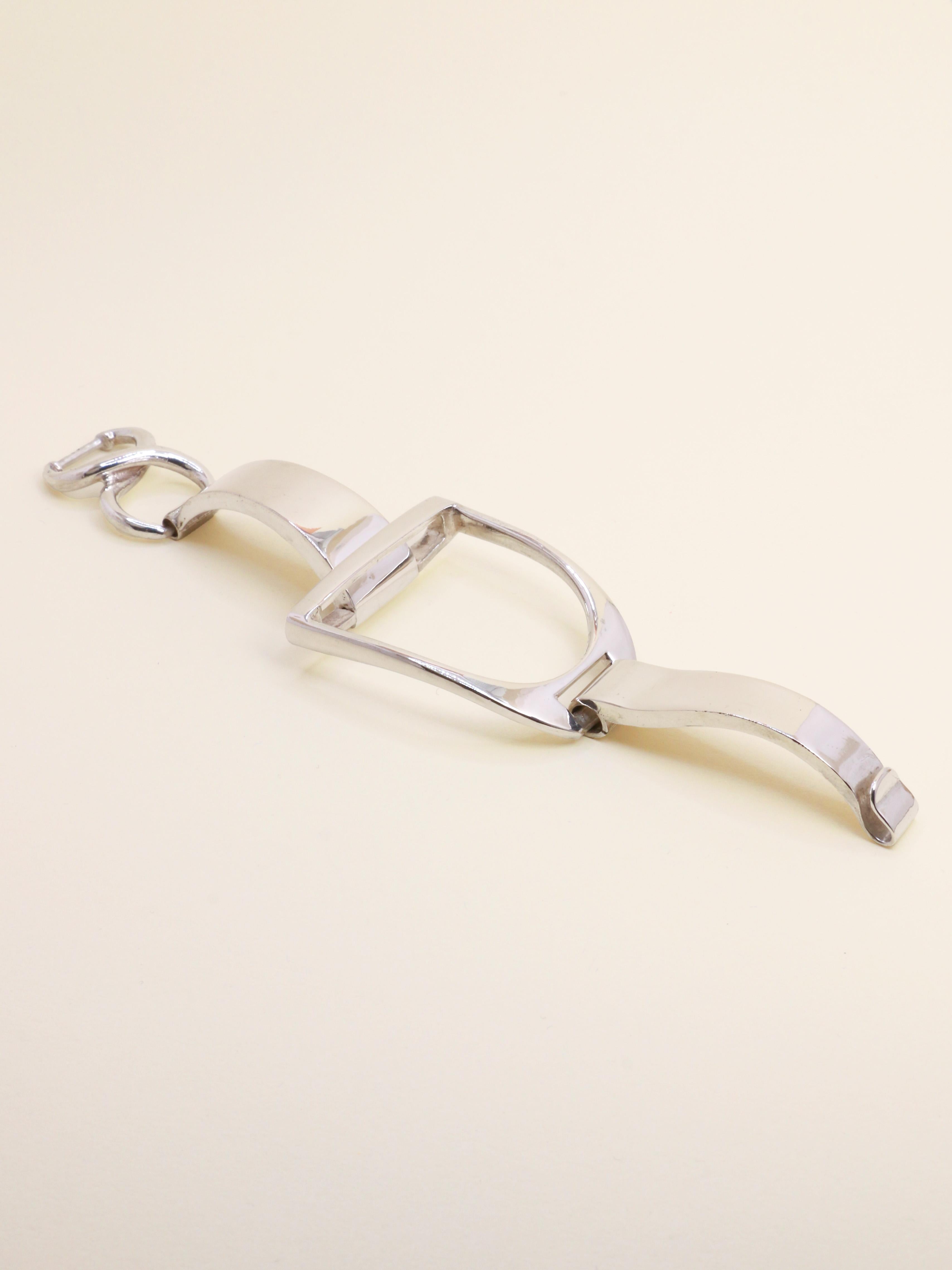 Bracelet vintage étrier en argent