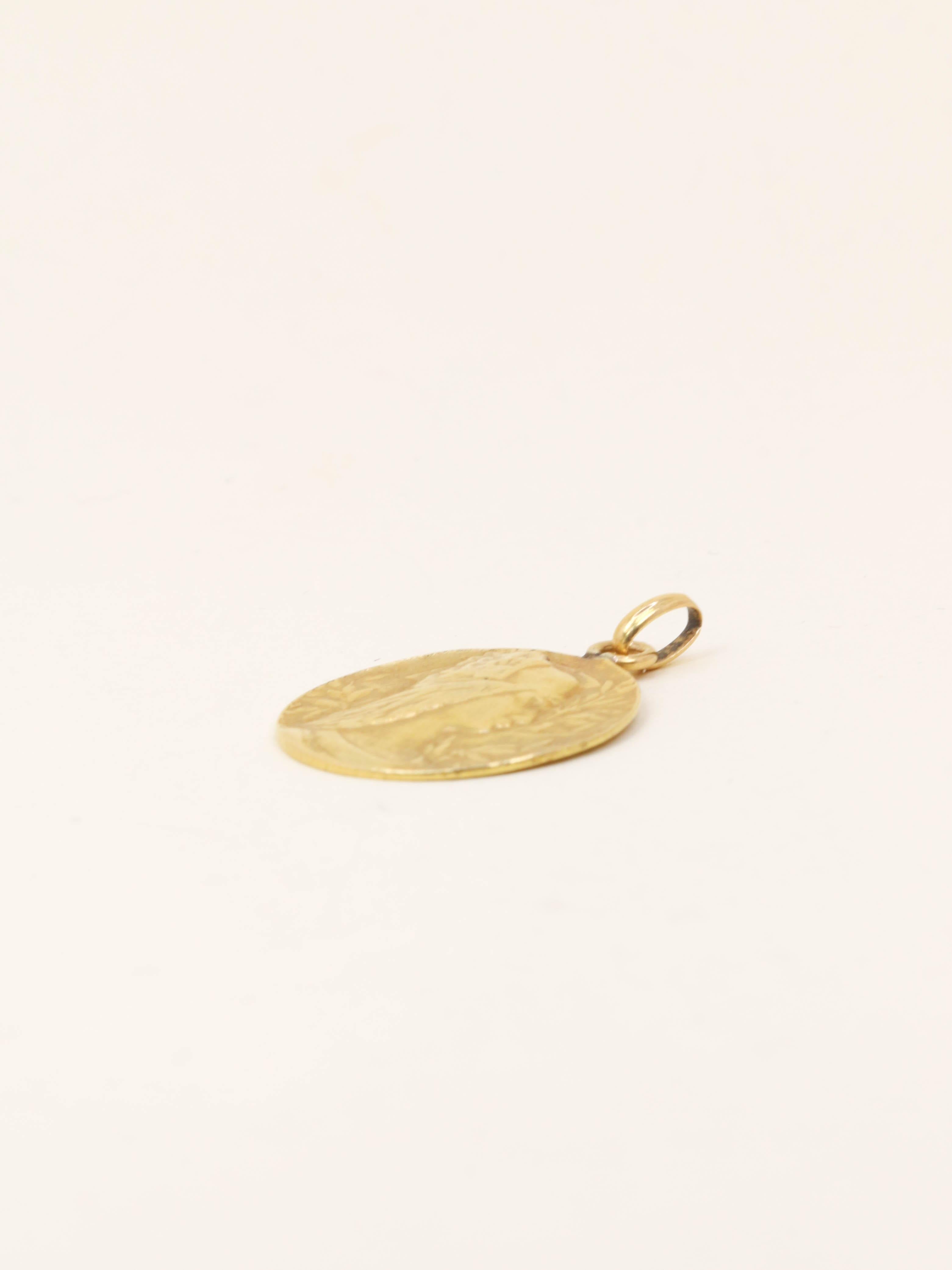 Médaille Gallia Art Nouveau or jaune