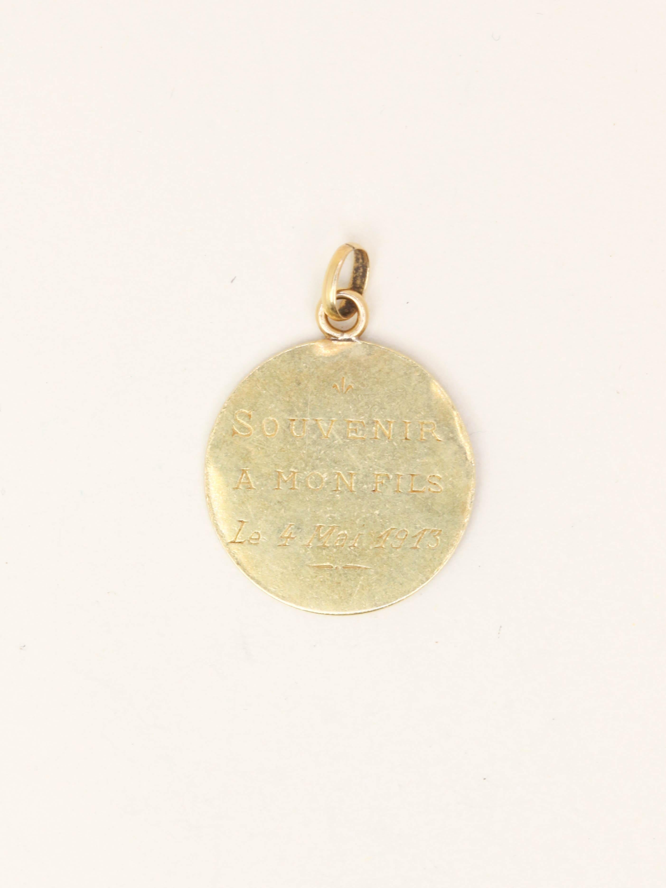 Médaille Gallia Art Nouveau or jaune