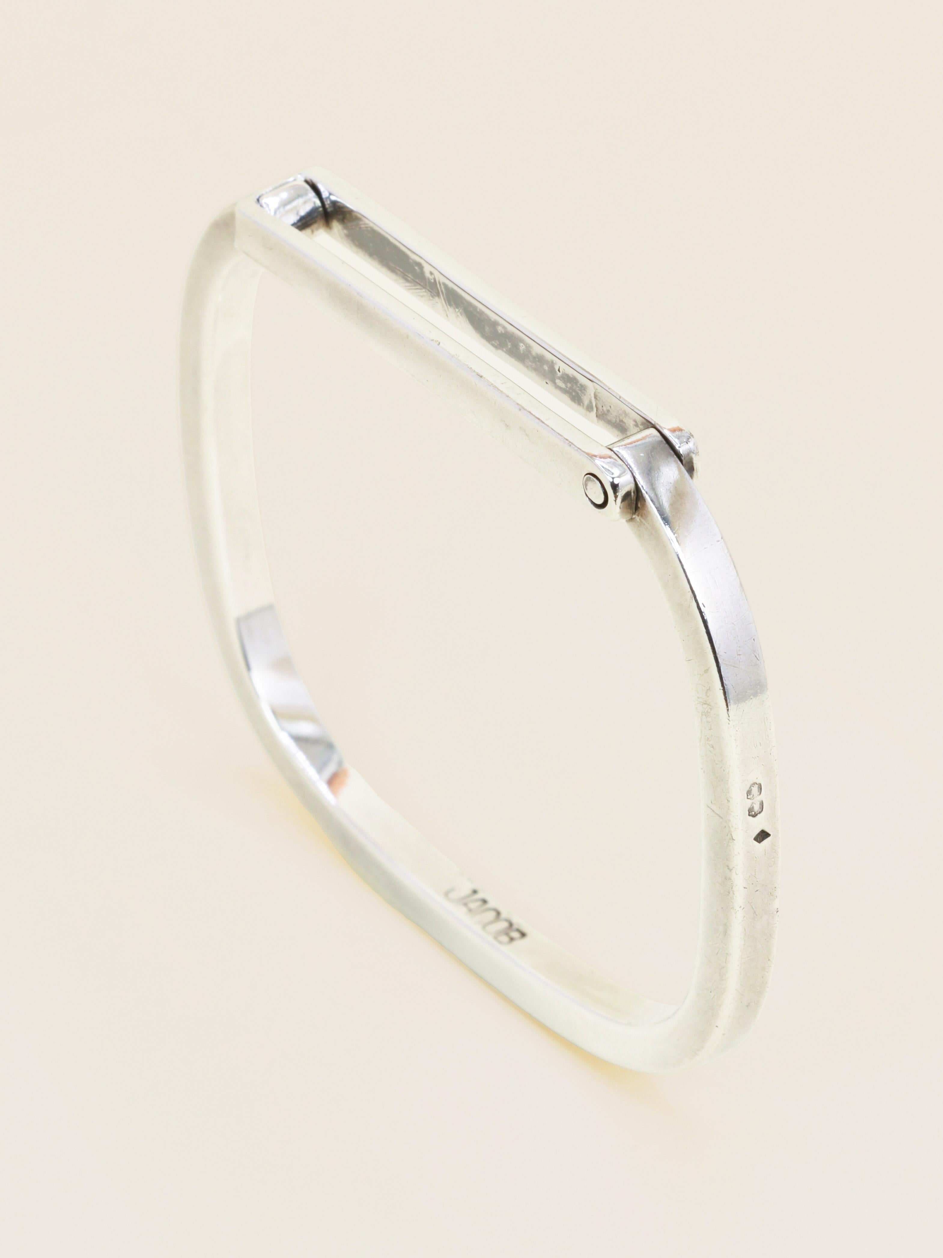 JACOB Bracelet jonc carré en argent