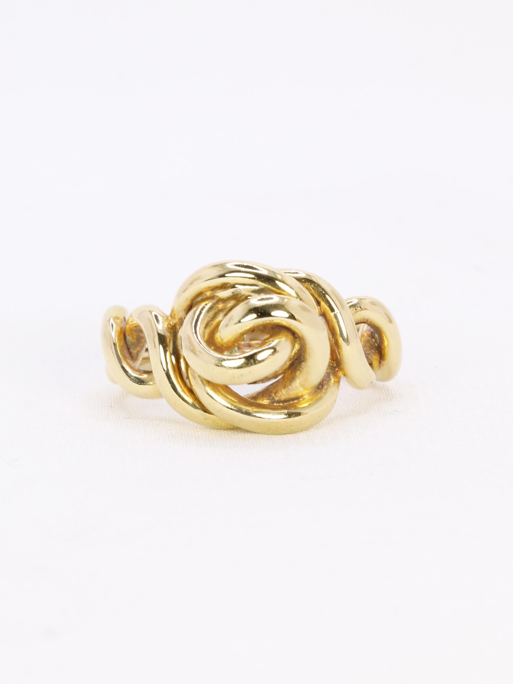 Bague noeud vintage or jaune