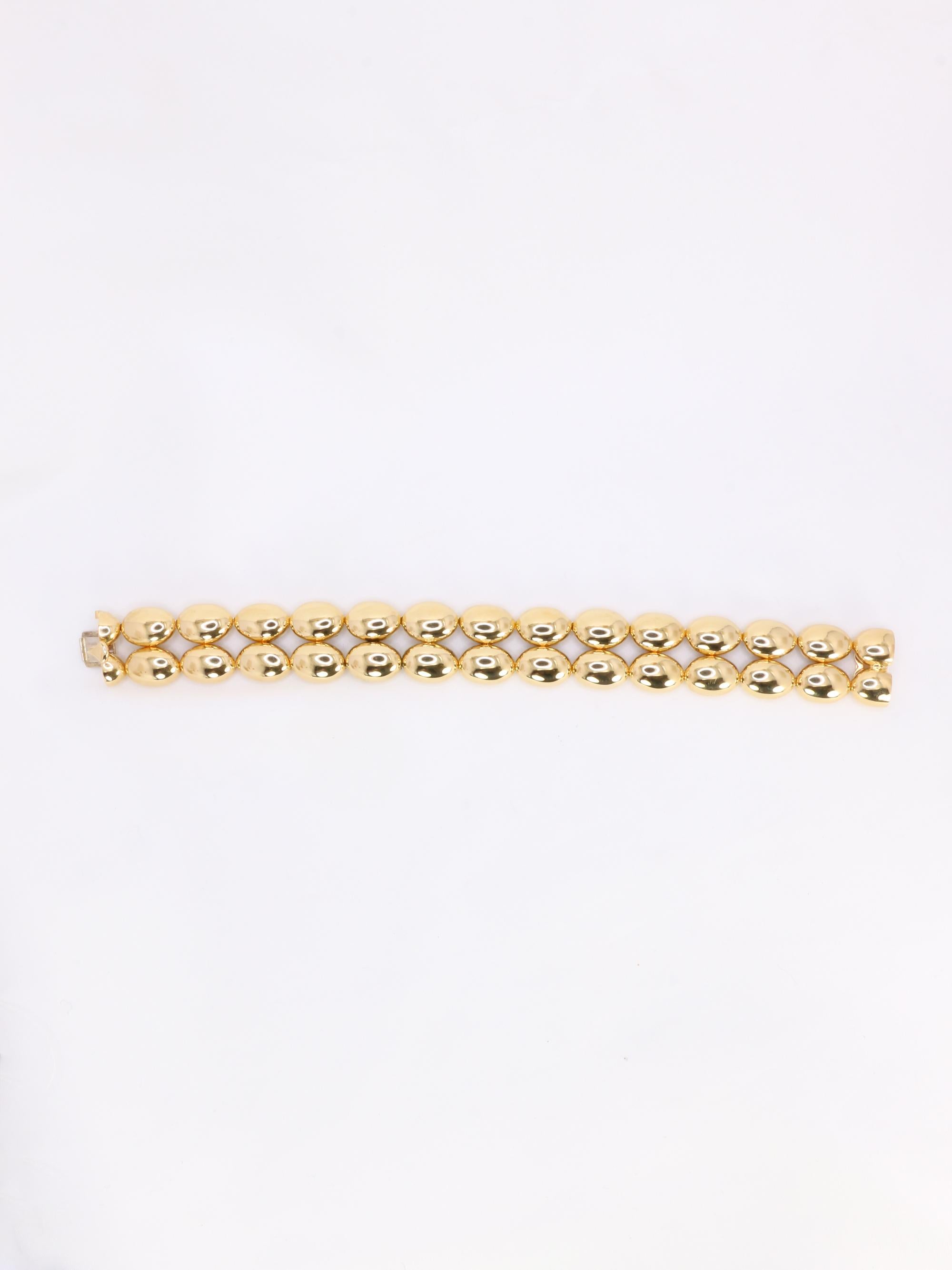 CHAUMET Bracelet jonc vintage Magellan double rang or jaune