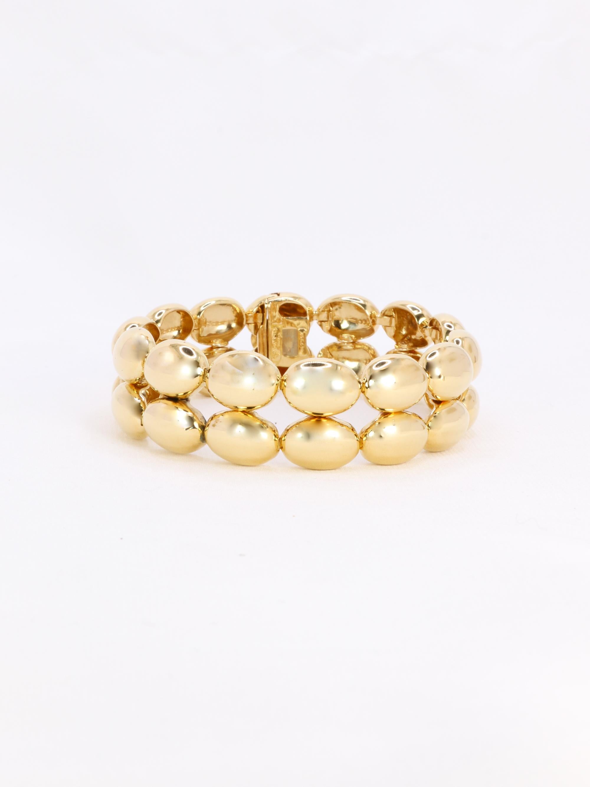 CHAUMET Bracelet jonc vintage Magellan double rang or jaune