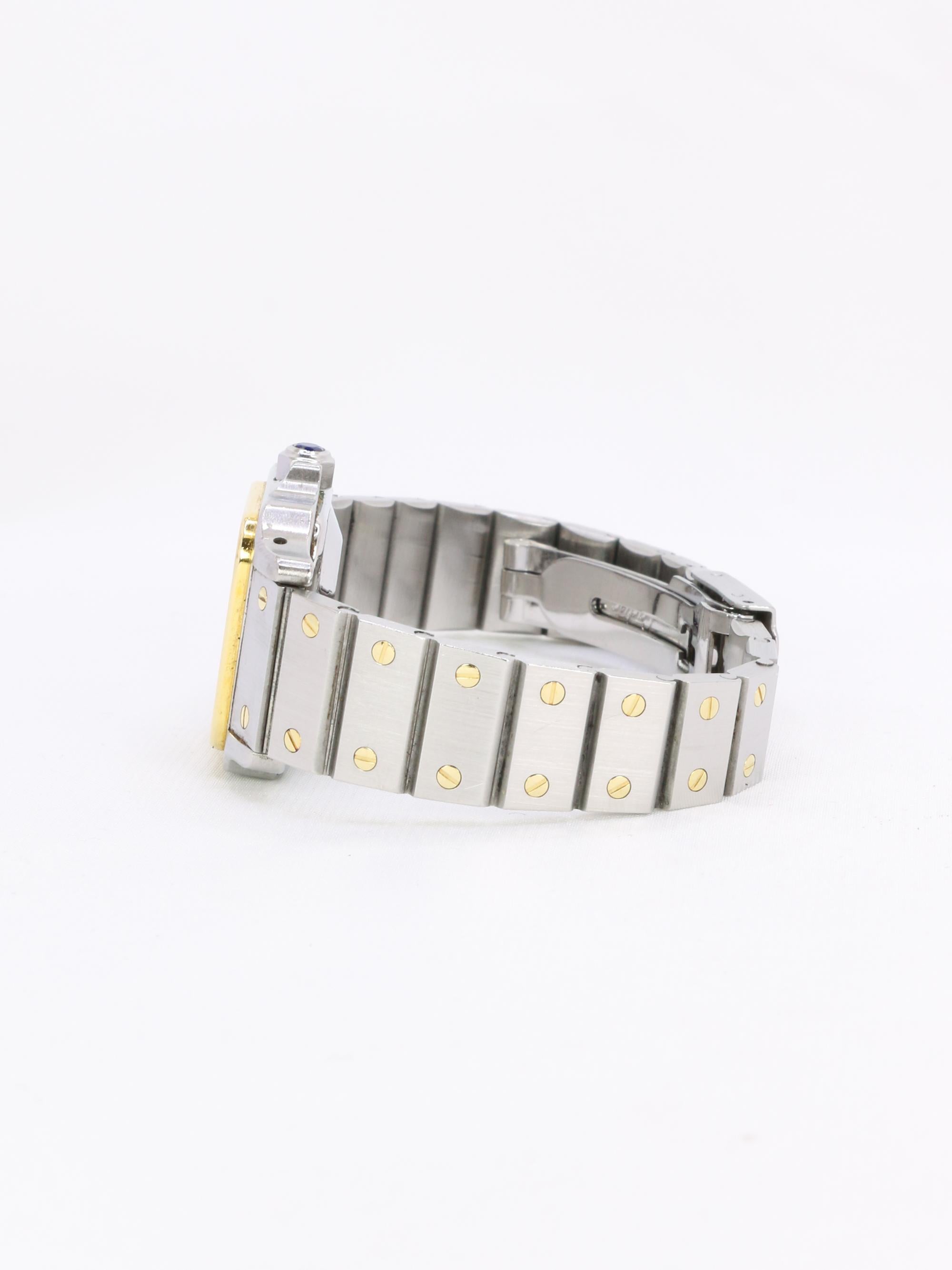 CARTIER Montre Santos vintage or acier