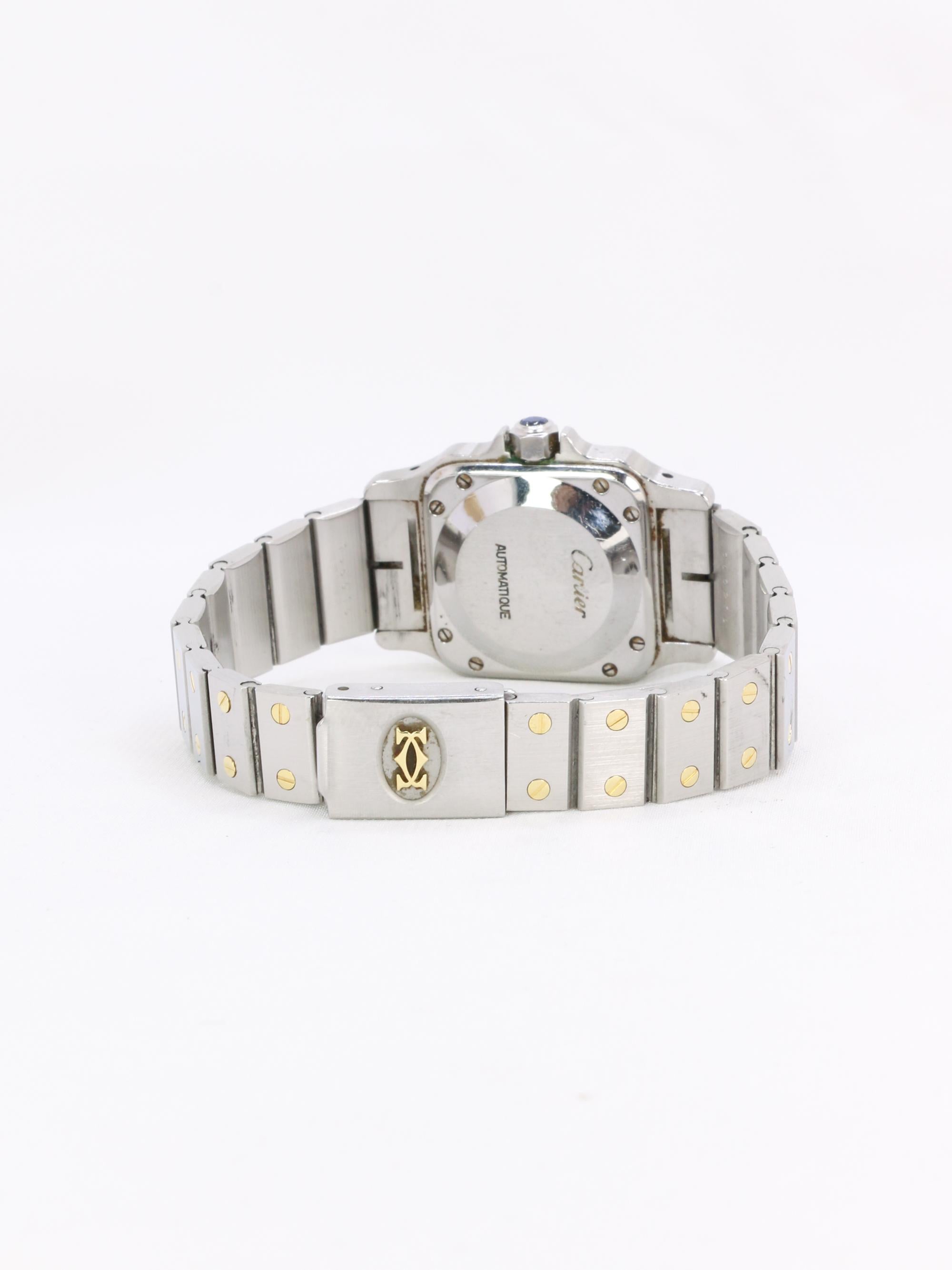 CARTIER Montre Santos vintage or acier