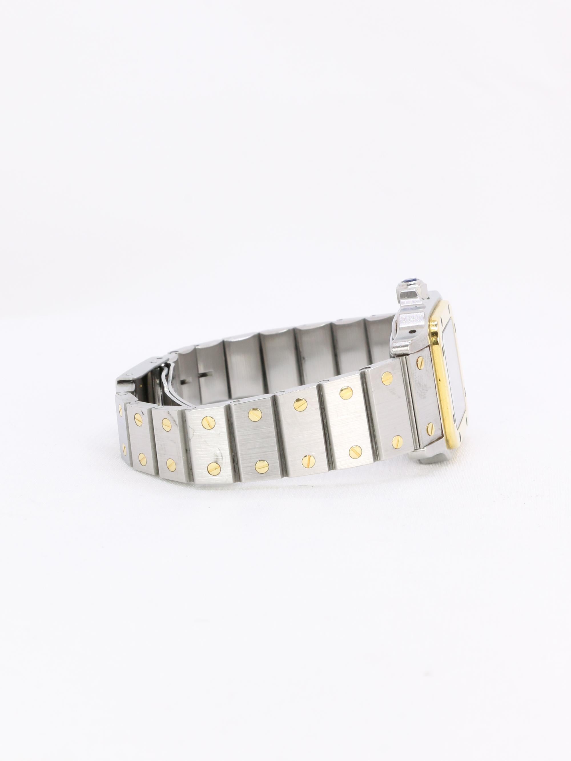 CARTIER Montre Santos vintage or acier