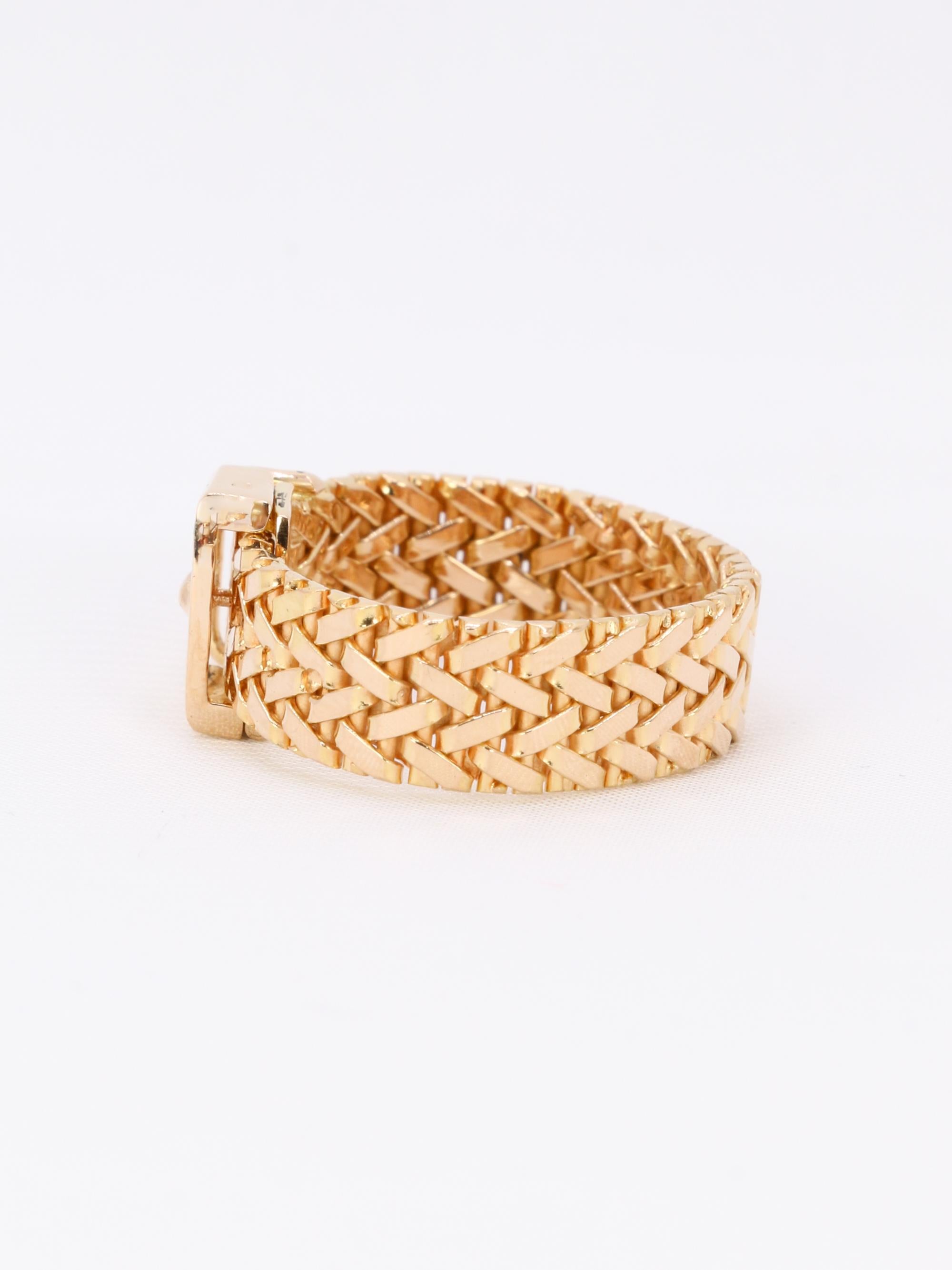 Bague vintage ceinture or jaune
