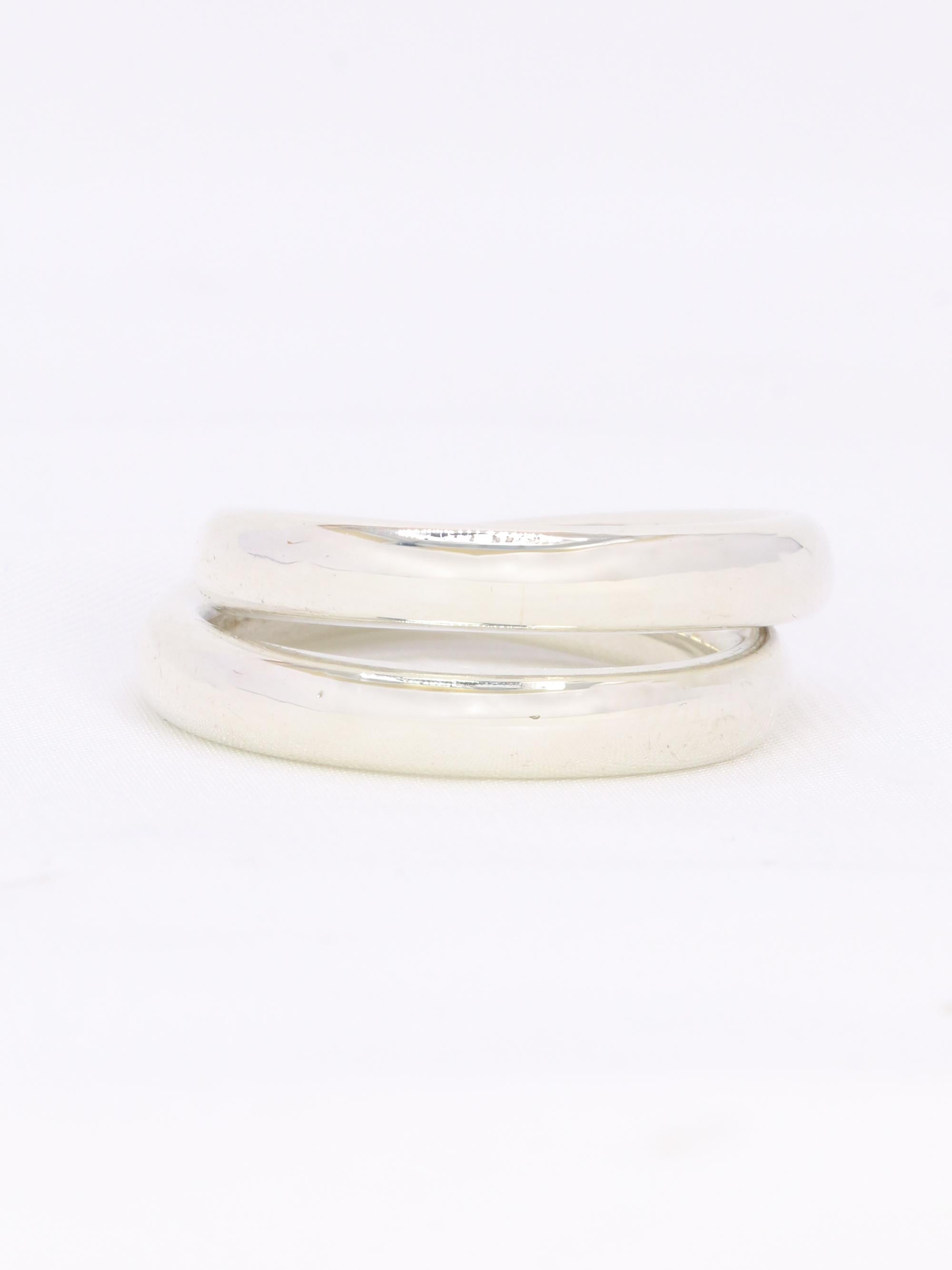 HERMES Bague Vertige argent