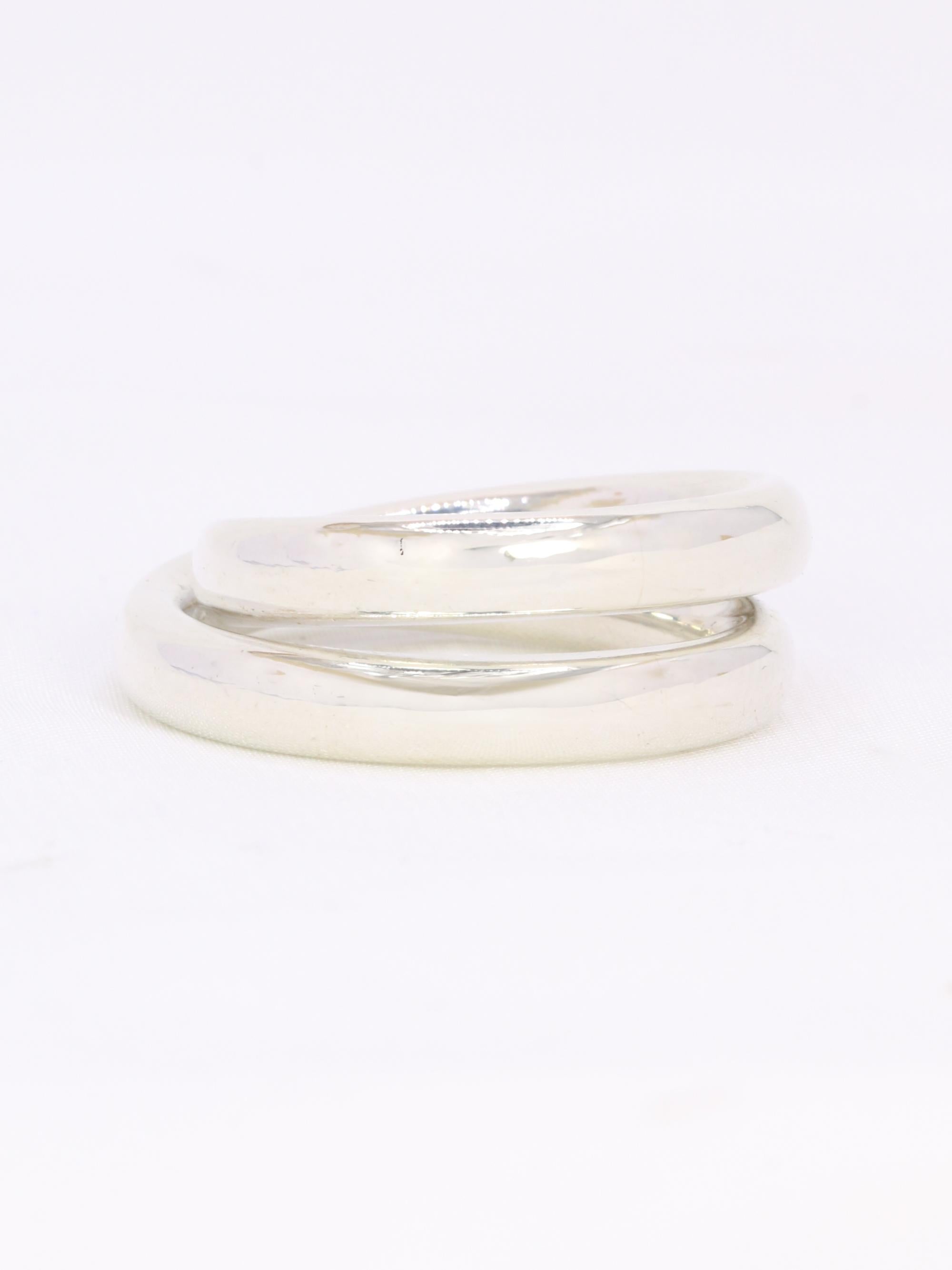 HERMES Bague Vertige argent