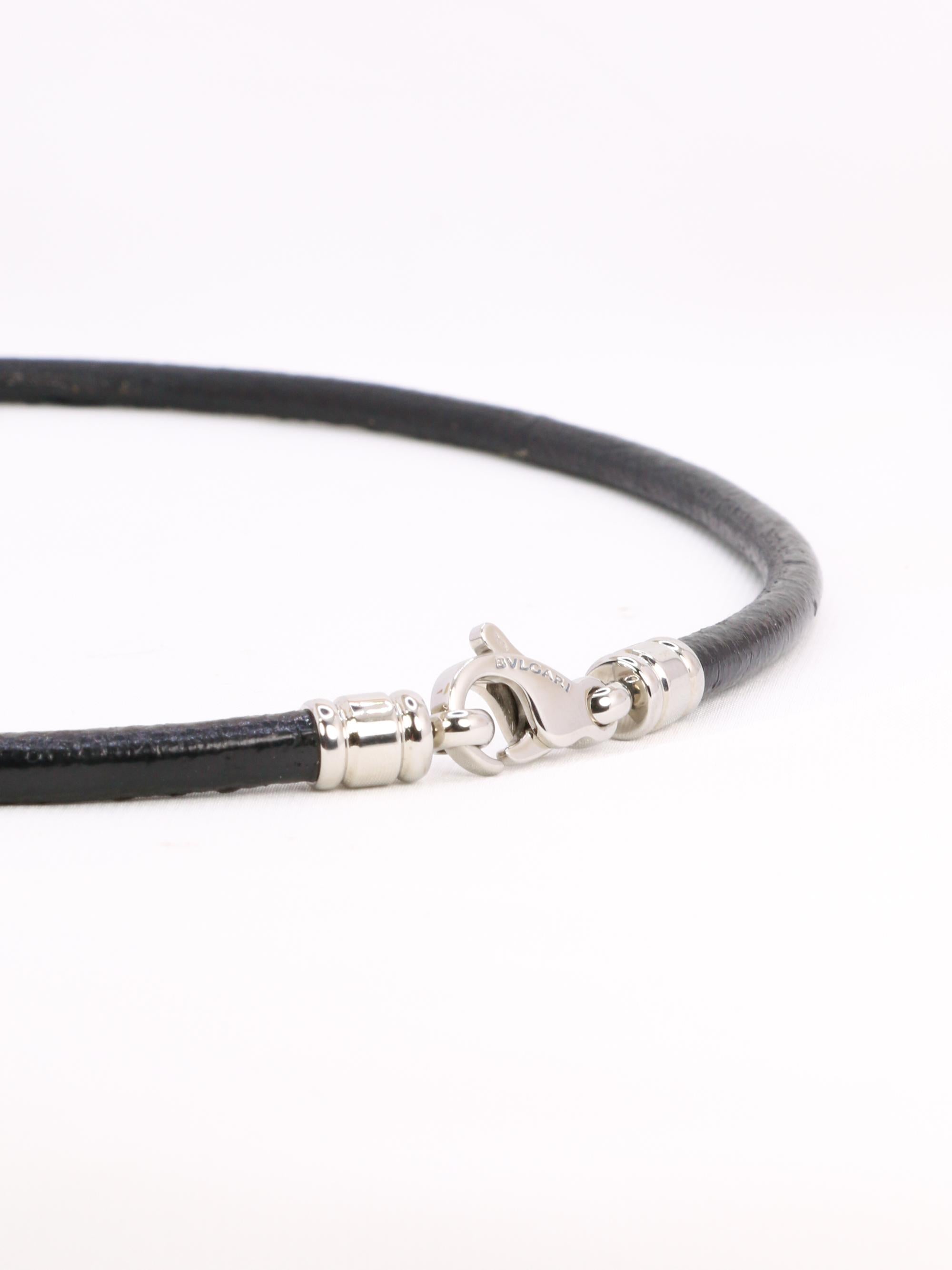 BVLGARI Collier Tondo Sun or acier Grand Modèle
