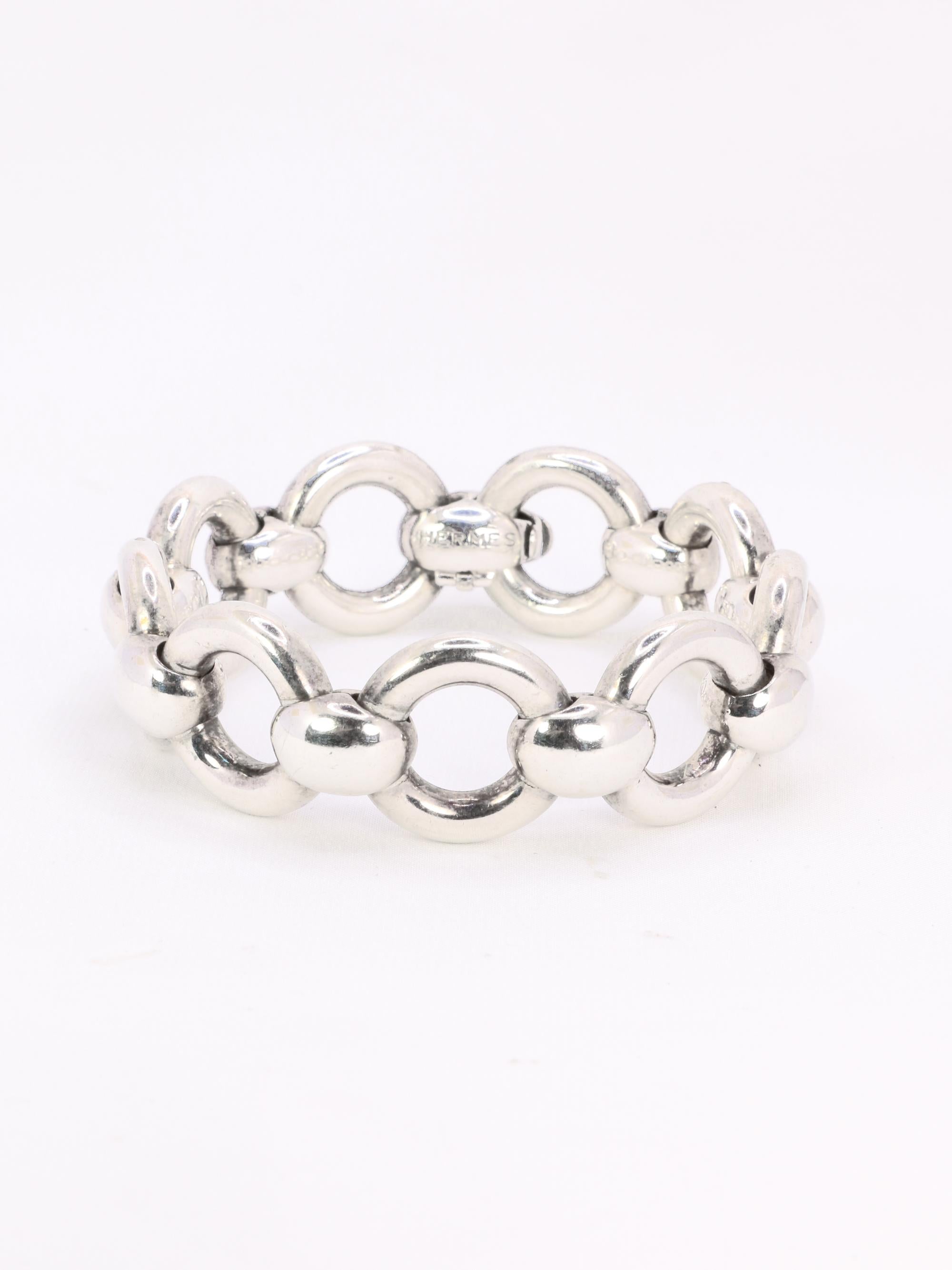 HERMES Bracelet argent vintage Frontail
