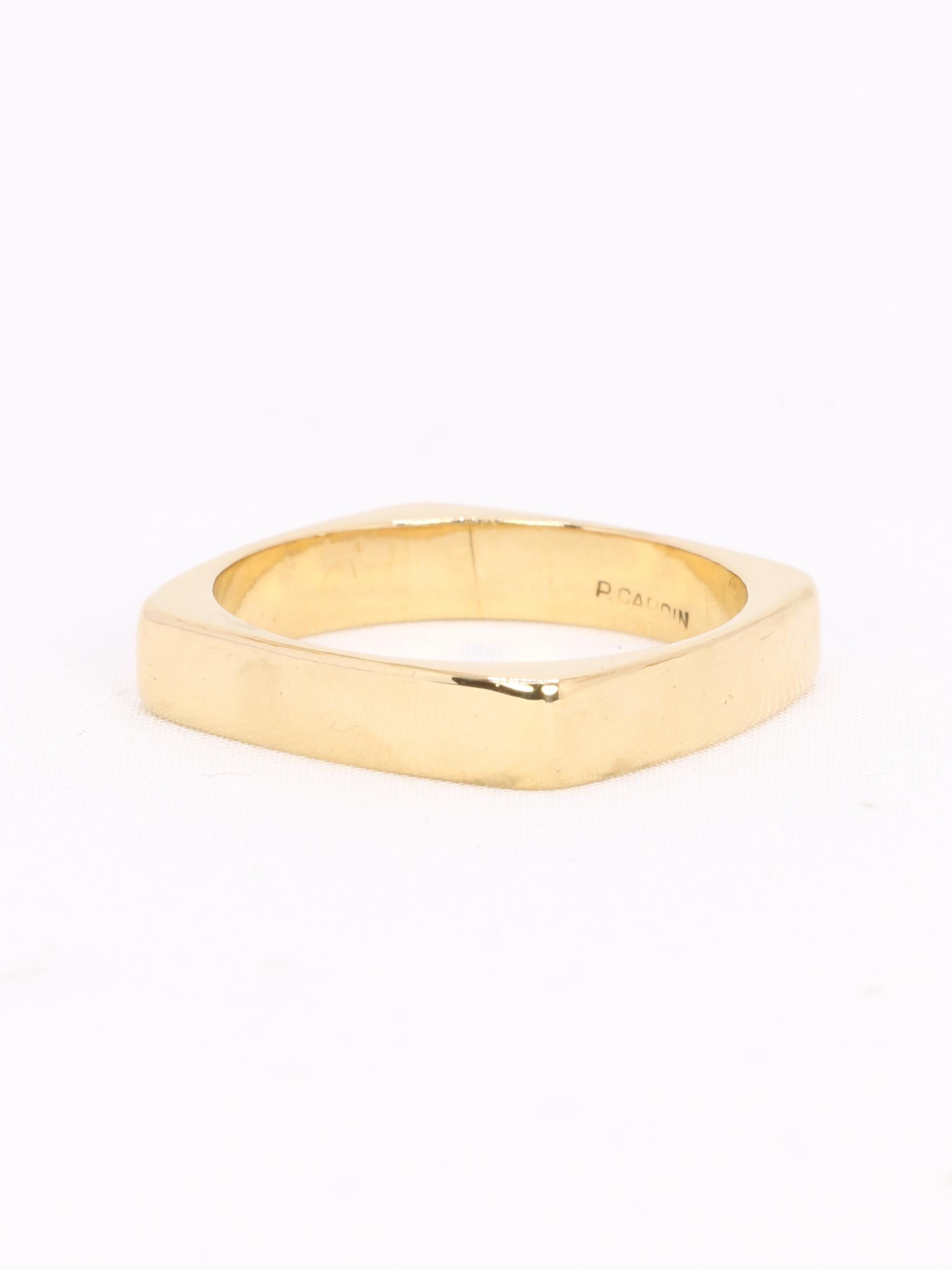 DINH VAN x PIERRE CARDIN Bague carrée or jaune