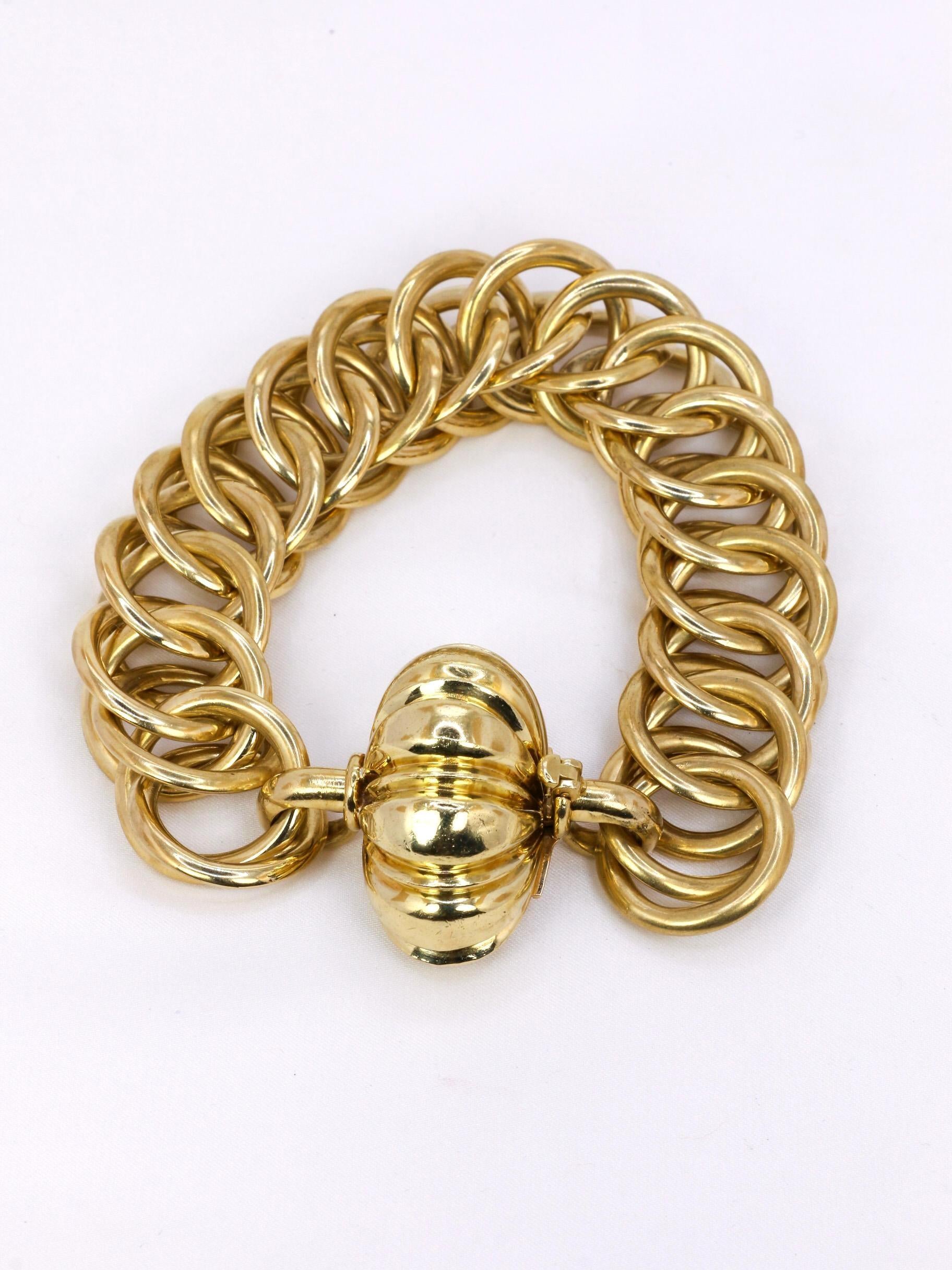 CARTIER Bracelet vintage coquillage or jaune