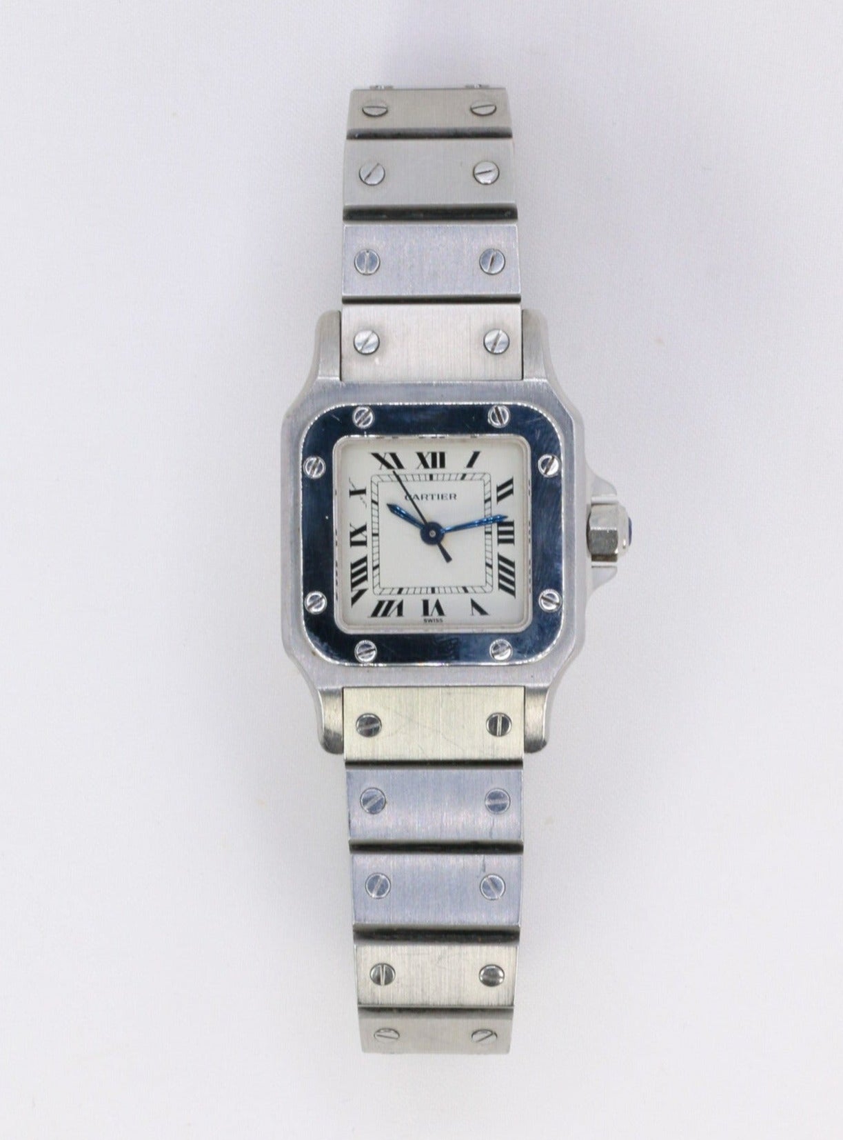 CARTIER Santos automatic vintage steel watch