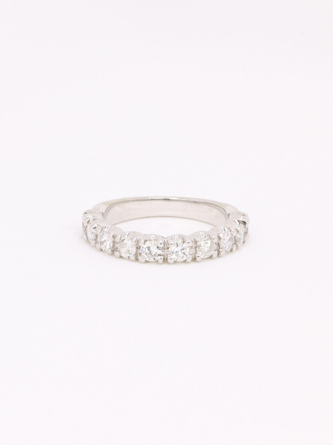 Alliance vintage or blanc diamants taille ancienne 0,8ct