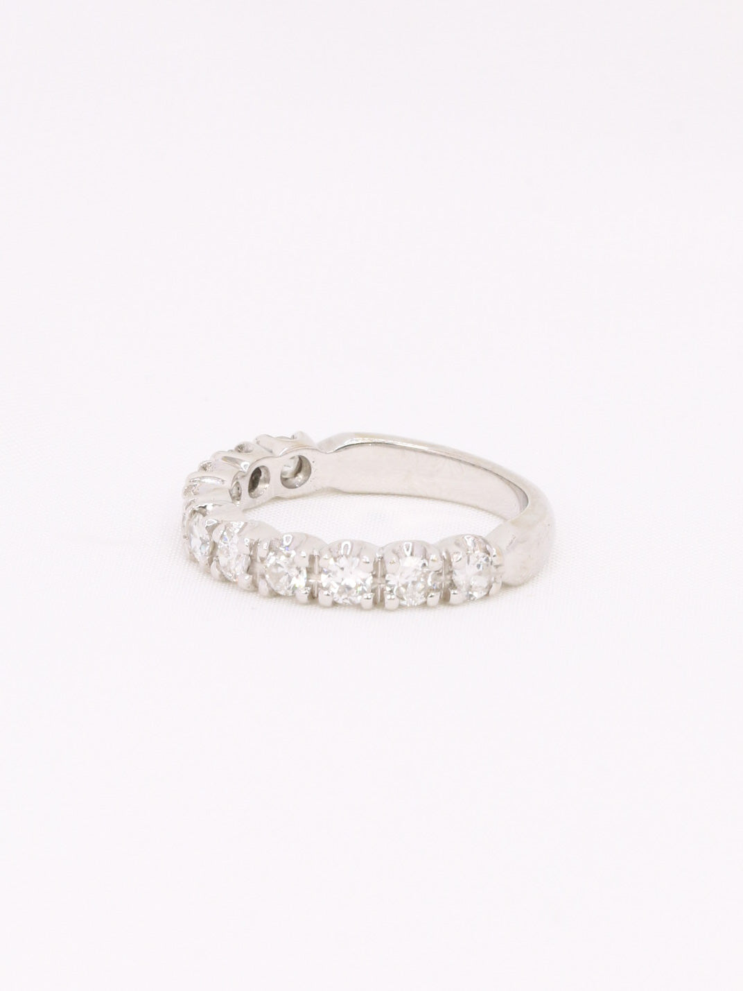 Alliance vintage or blanc diamants taille ancienne 0,8ct