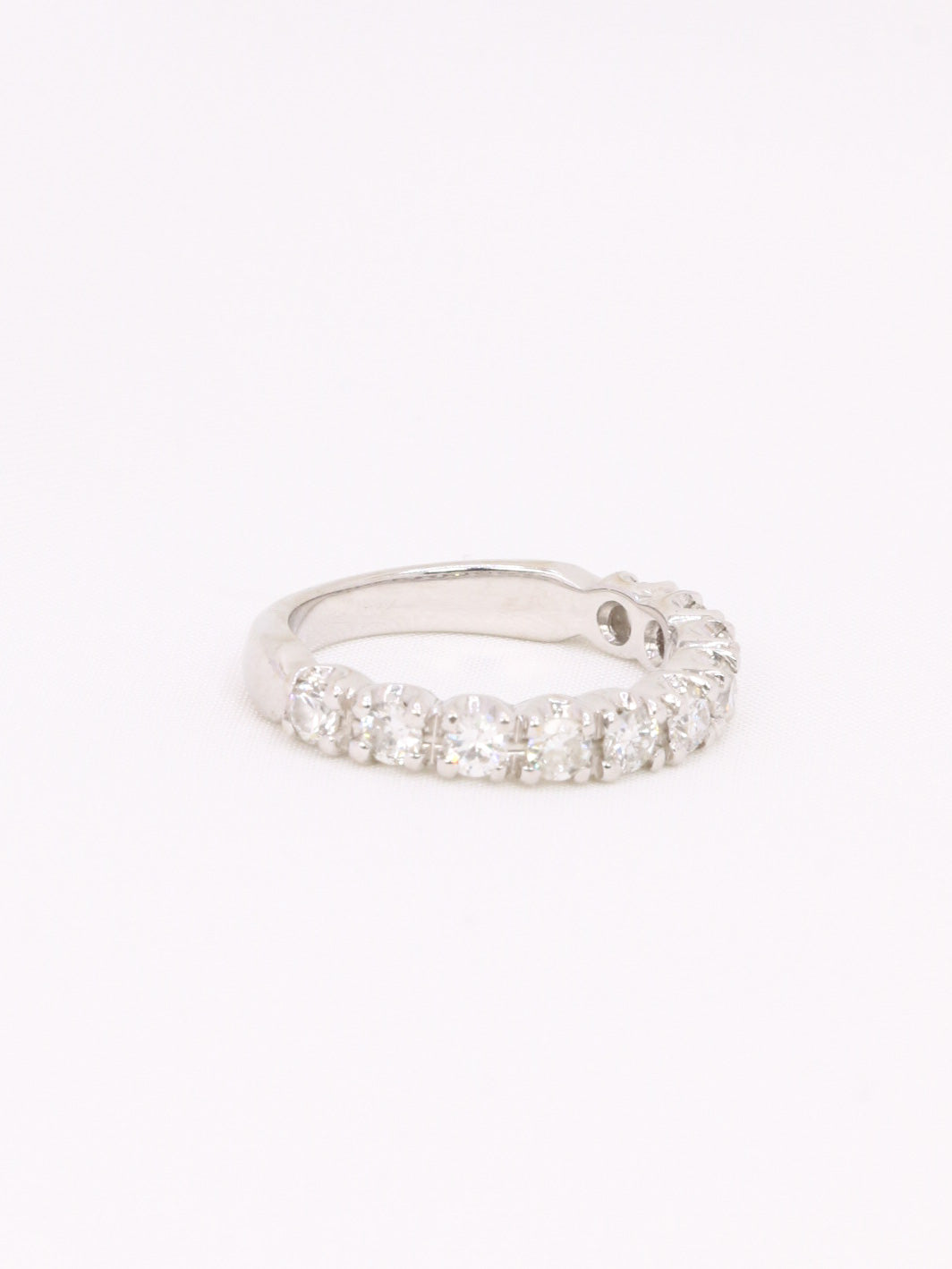 Alliance vintage or blanc diamants taille ancienne 0,8ct