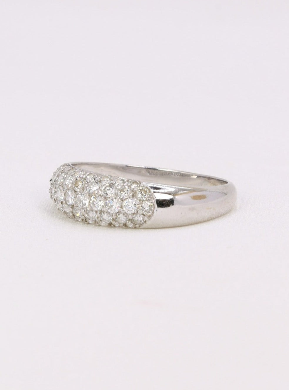 Bague jonc diamants vintage