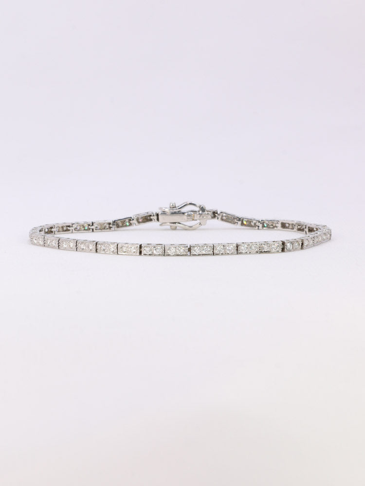 Bracelet vintage ligne de diamants