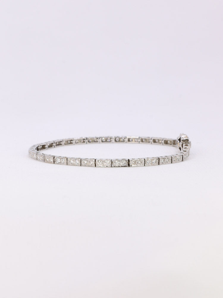 Bracelet vintage ligne de diamants