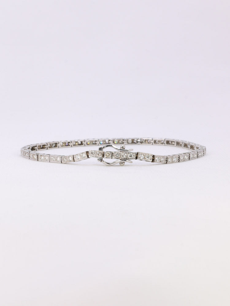 Bracelet vintage ligne de diamants