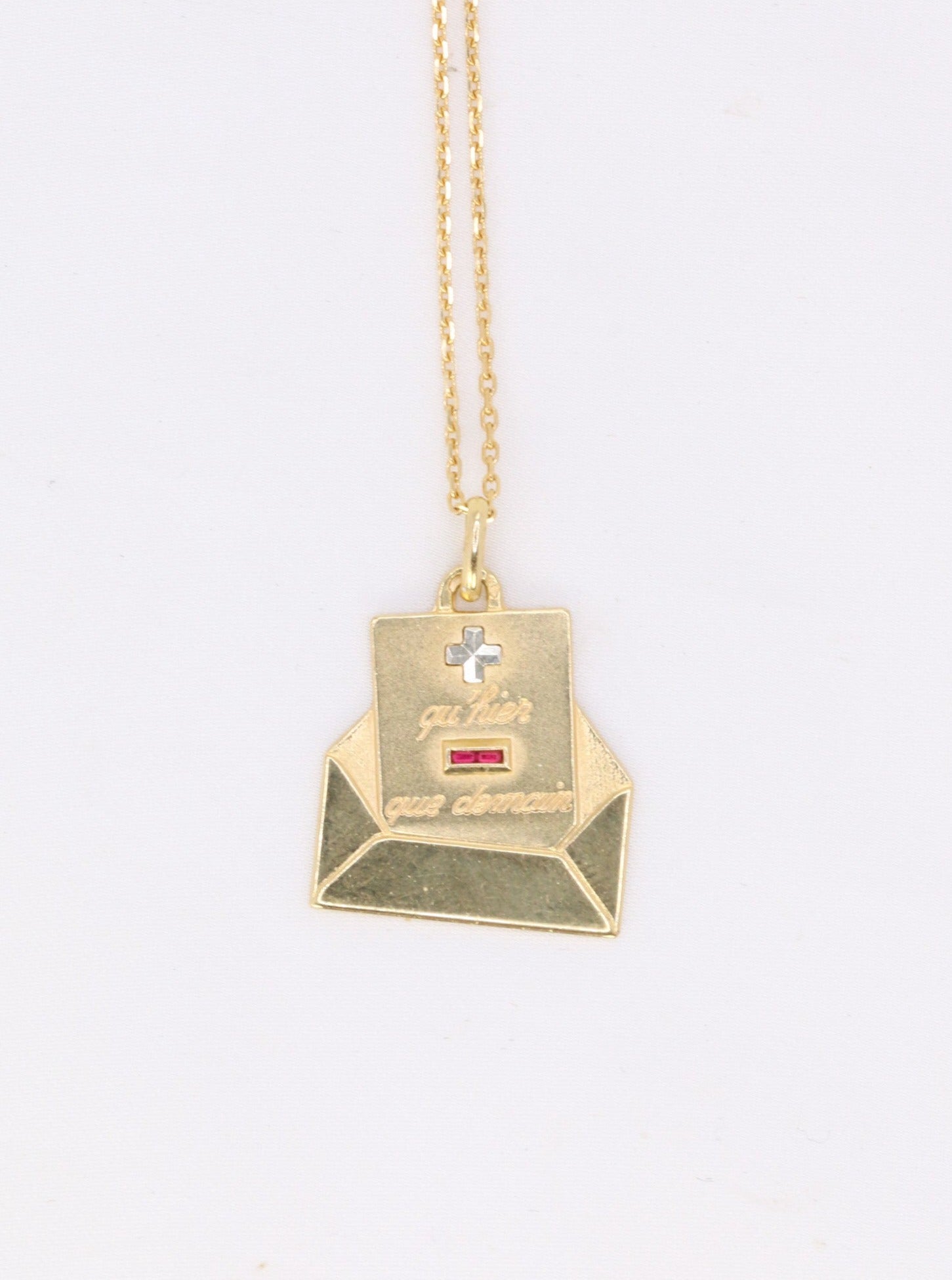 Augis gold love letter medal, More than yesterday, less than tomorrow, ca 1980