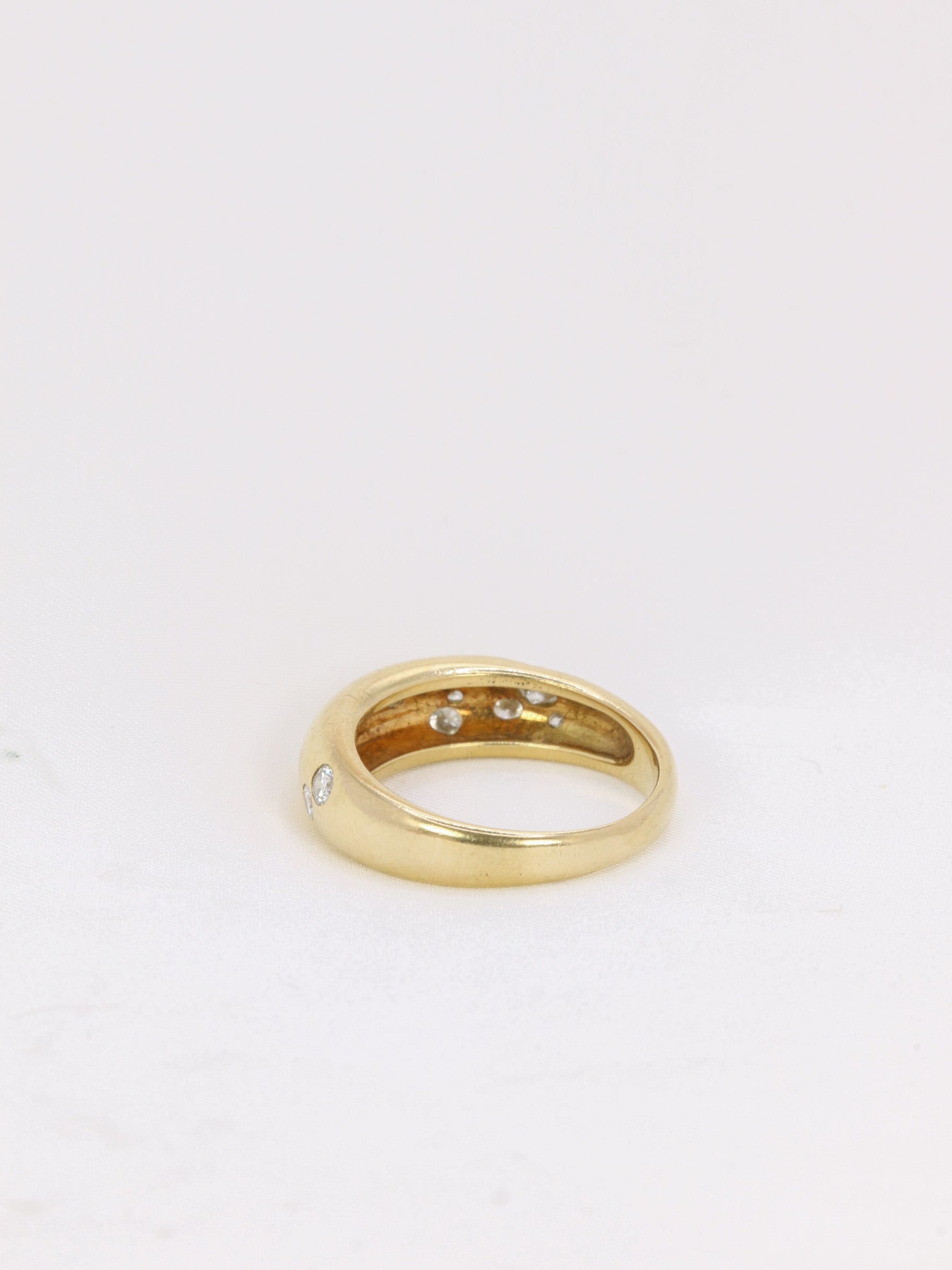 Vintage gold and diamond bangle ring