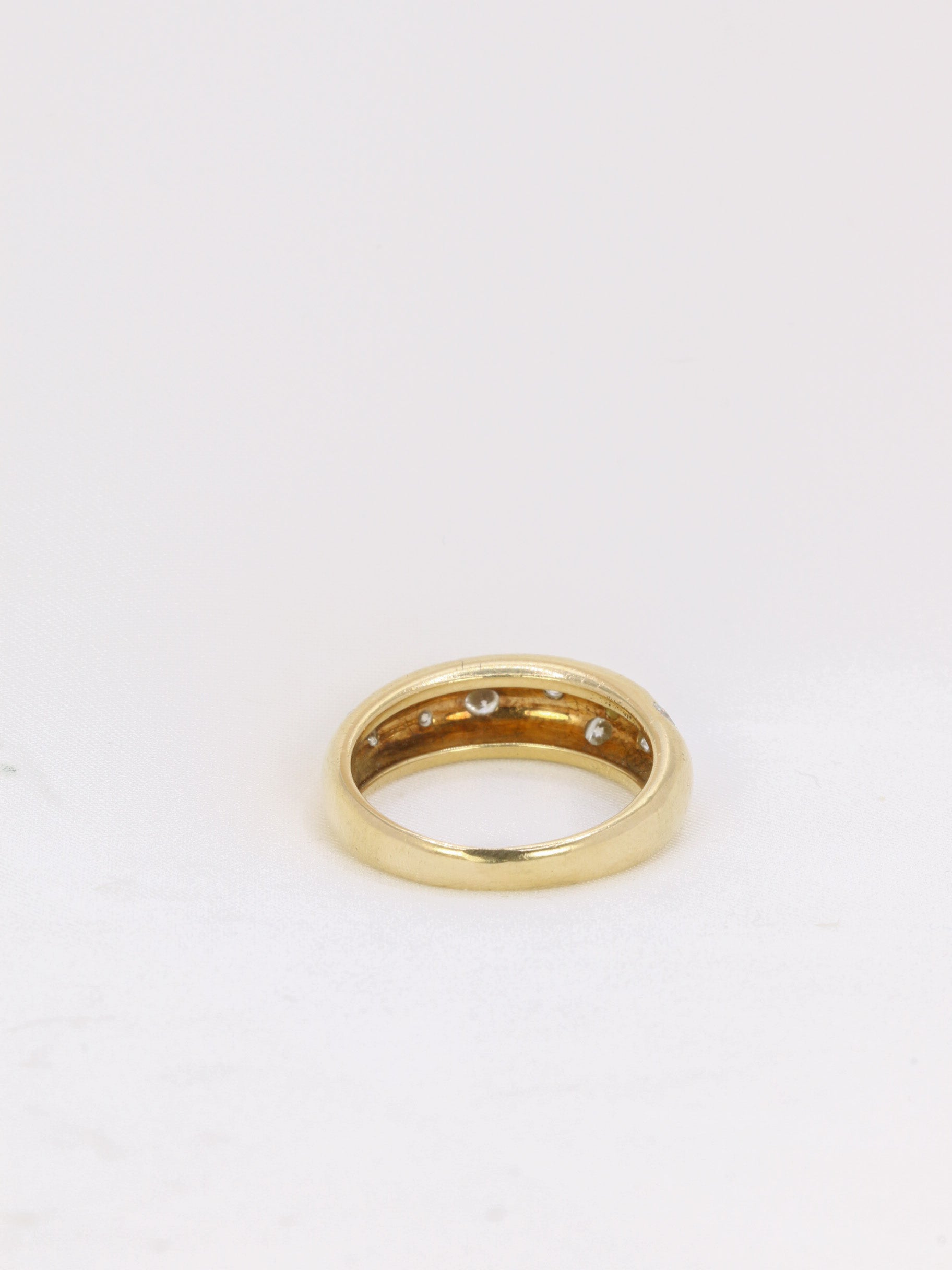 Vintage gold and diamond bangle ring