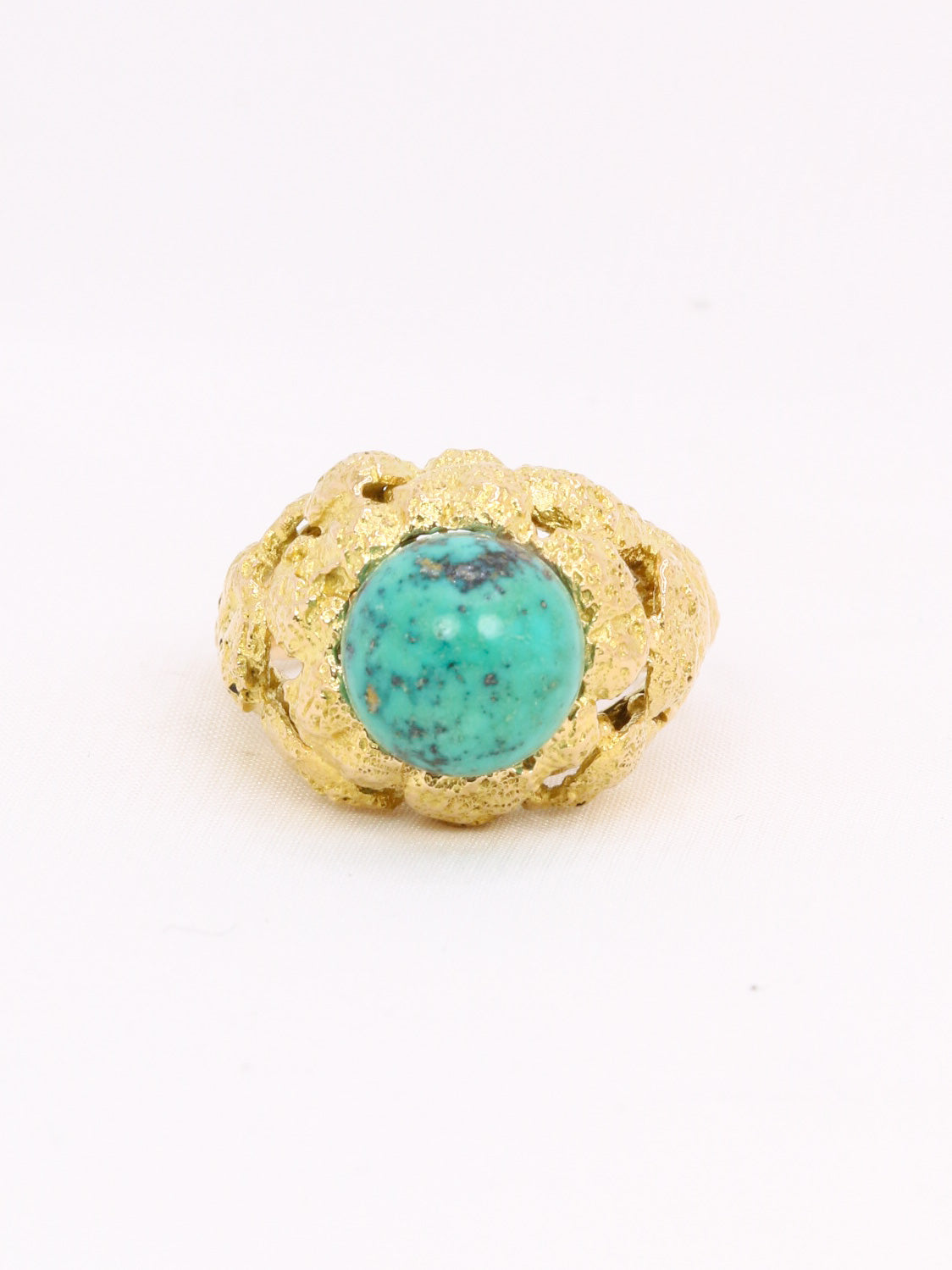 Bague vintage OMEGA or turquoise