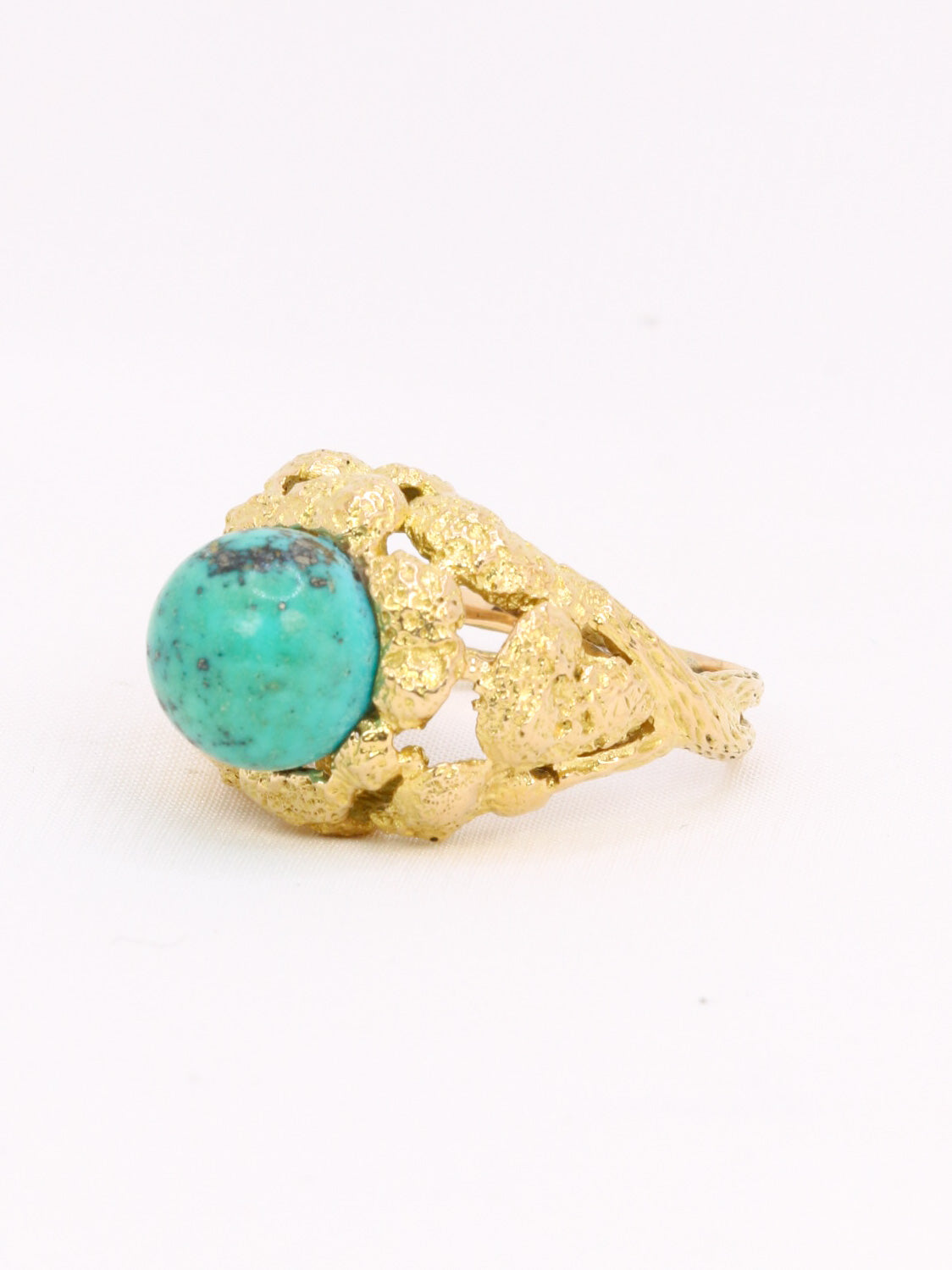 Bague vintage OMEGA or turquoise