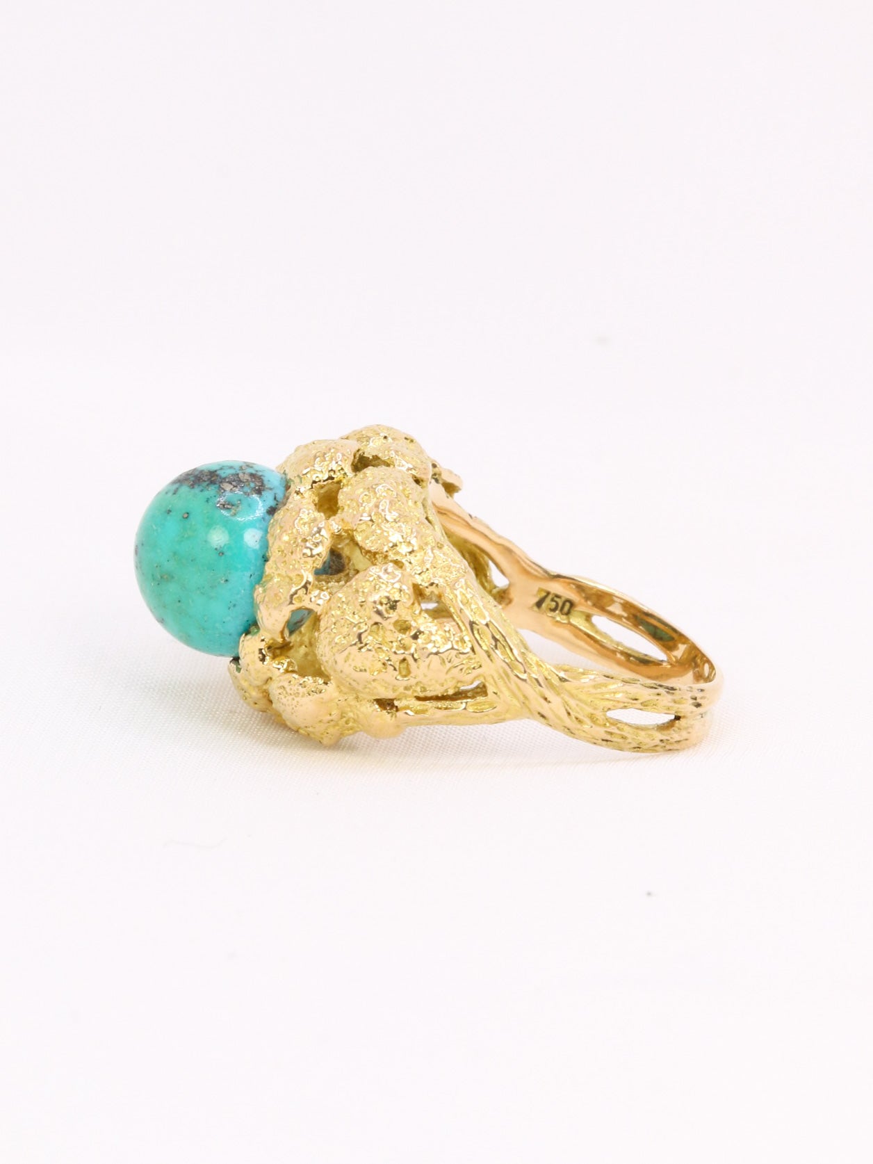 Bague vintage OMEGA or turquoise