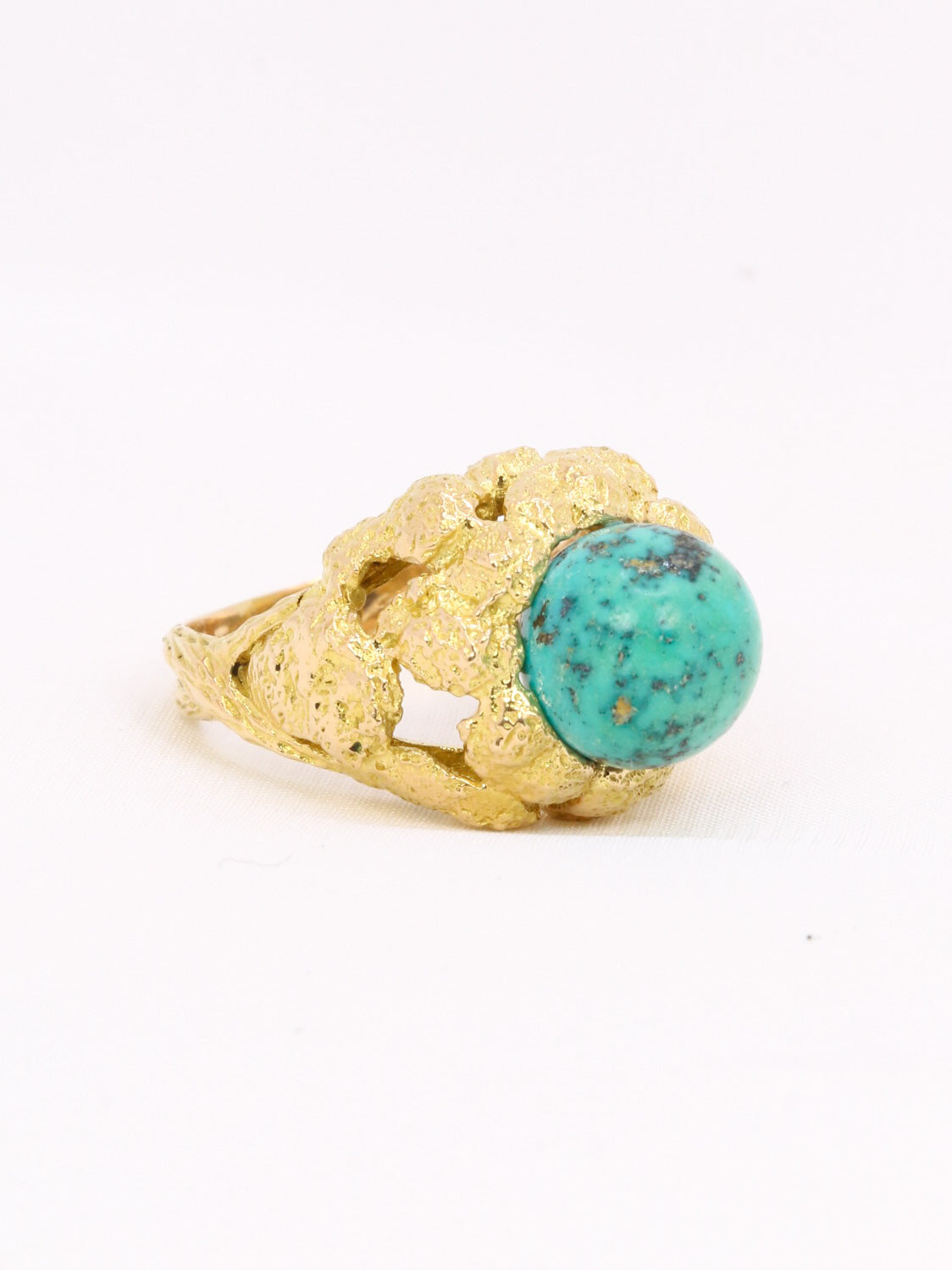 Bague vintage OMEGA or turquoise