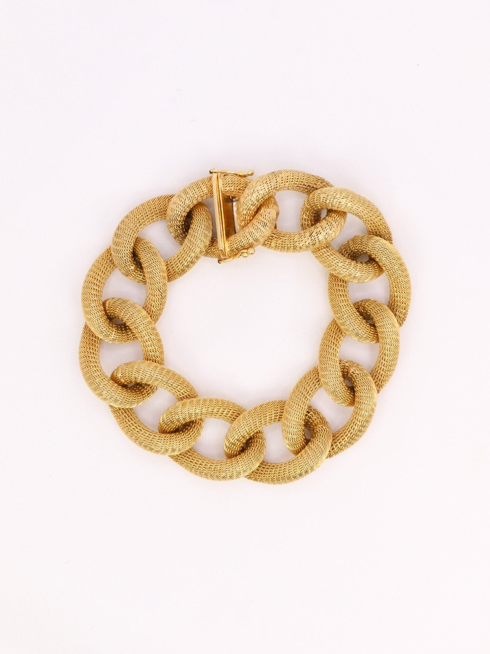 Bracelet vintage maillons or jaune