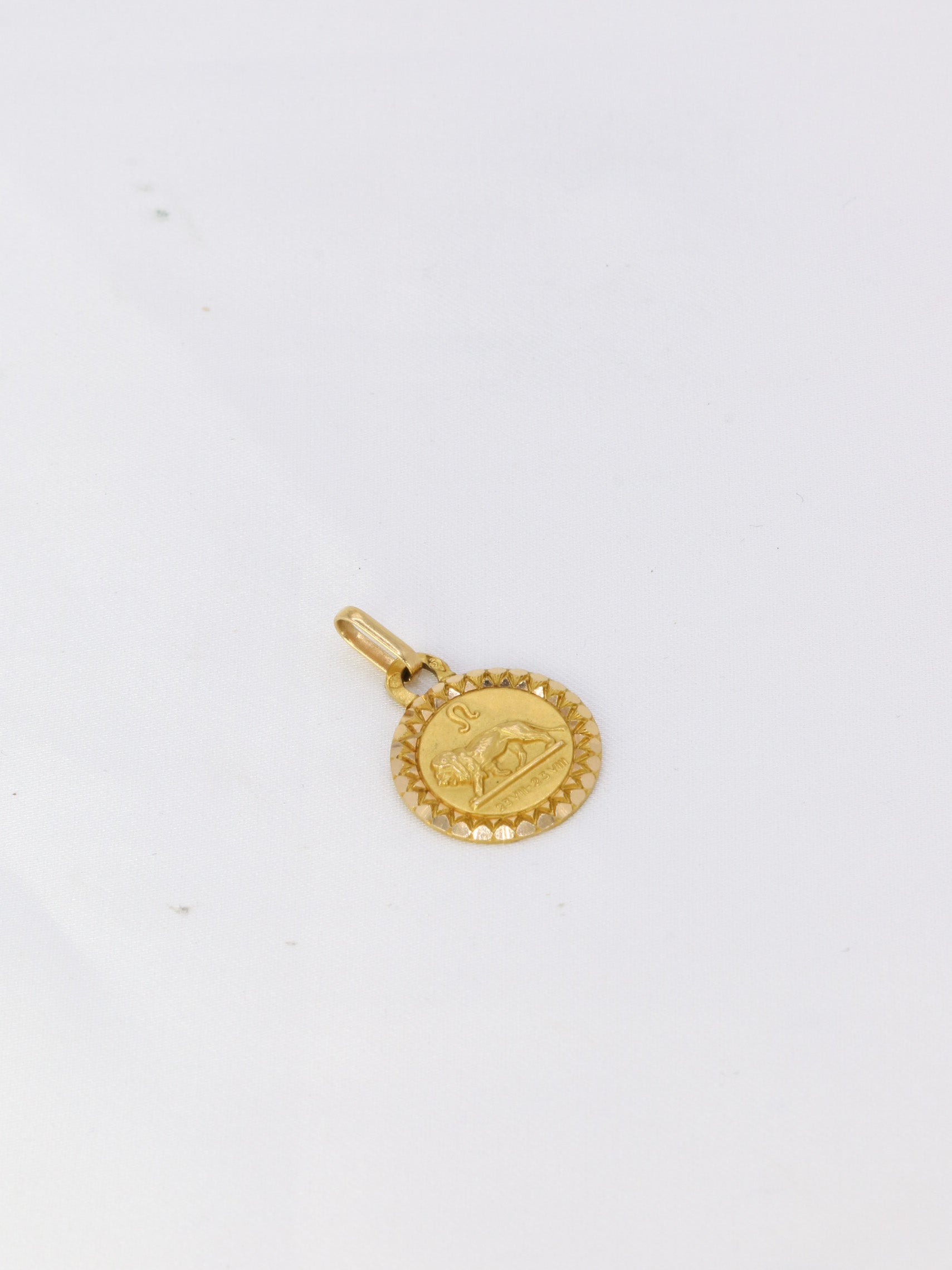 Vintage Augis medal, Zodiac sign Leo