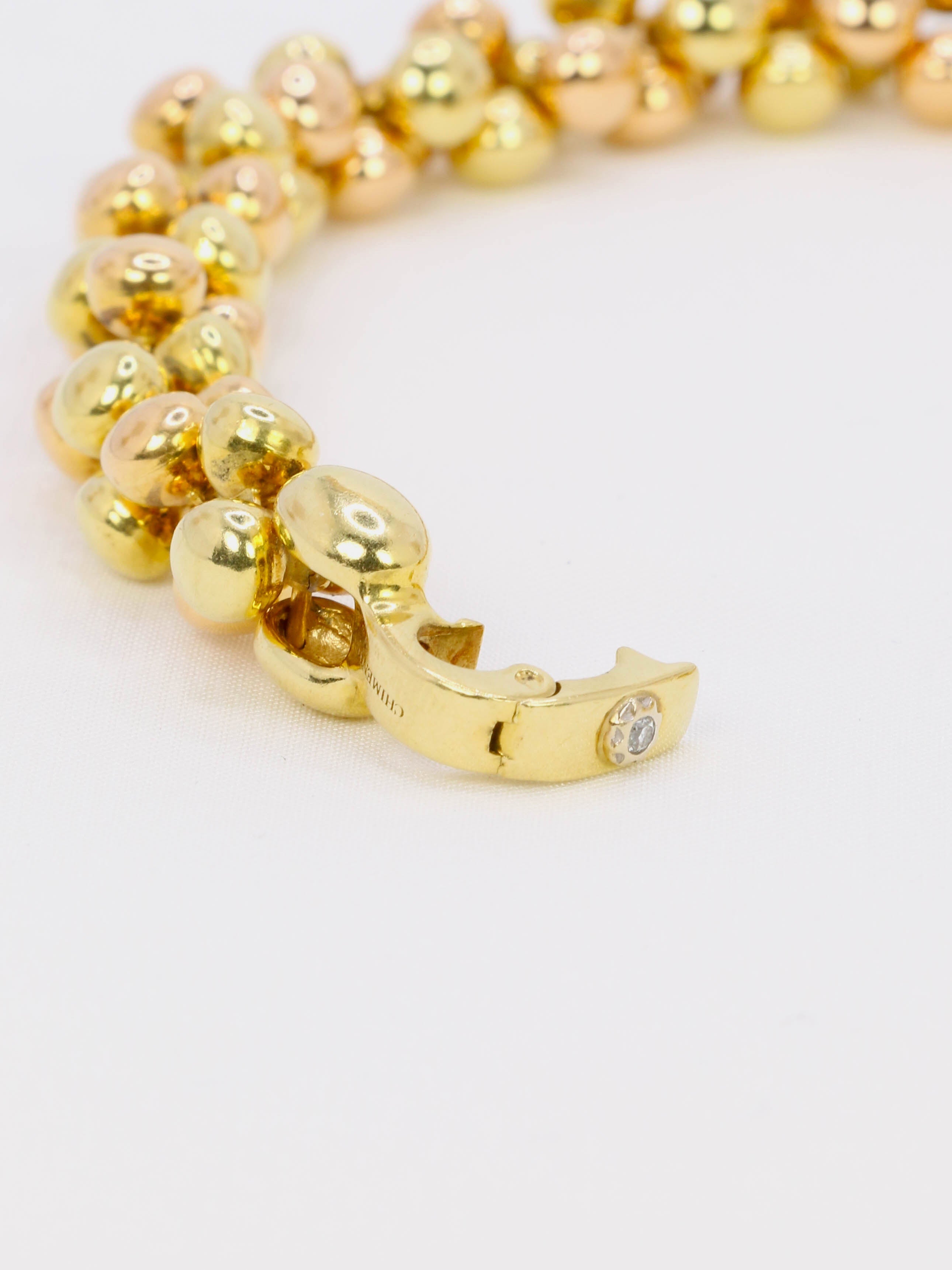 Bracelet Chimento billes d'or jaune & rose