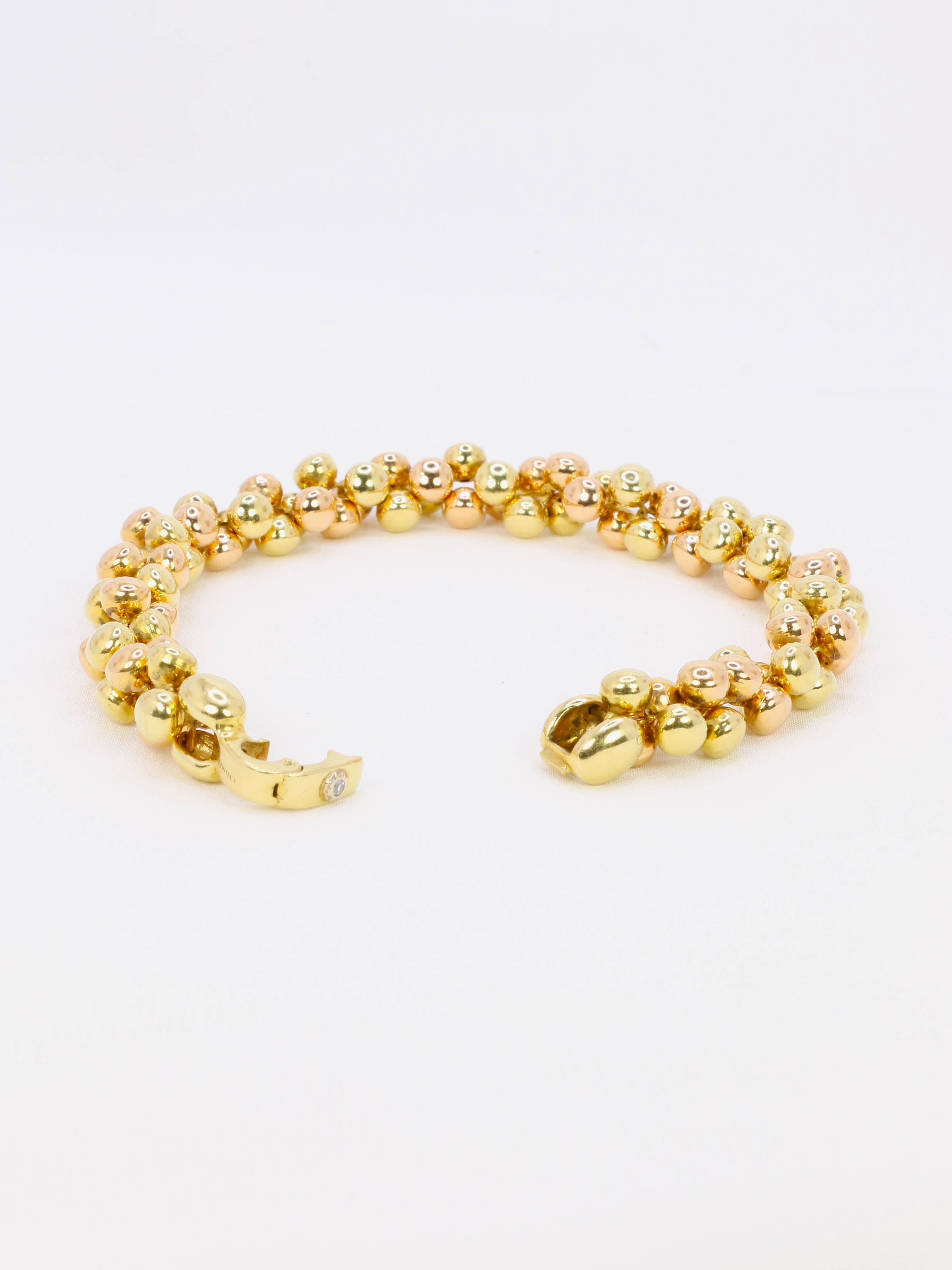 Bracelet Chimento billes d'or jaune & rose